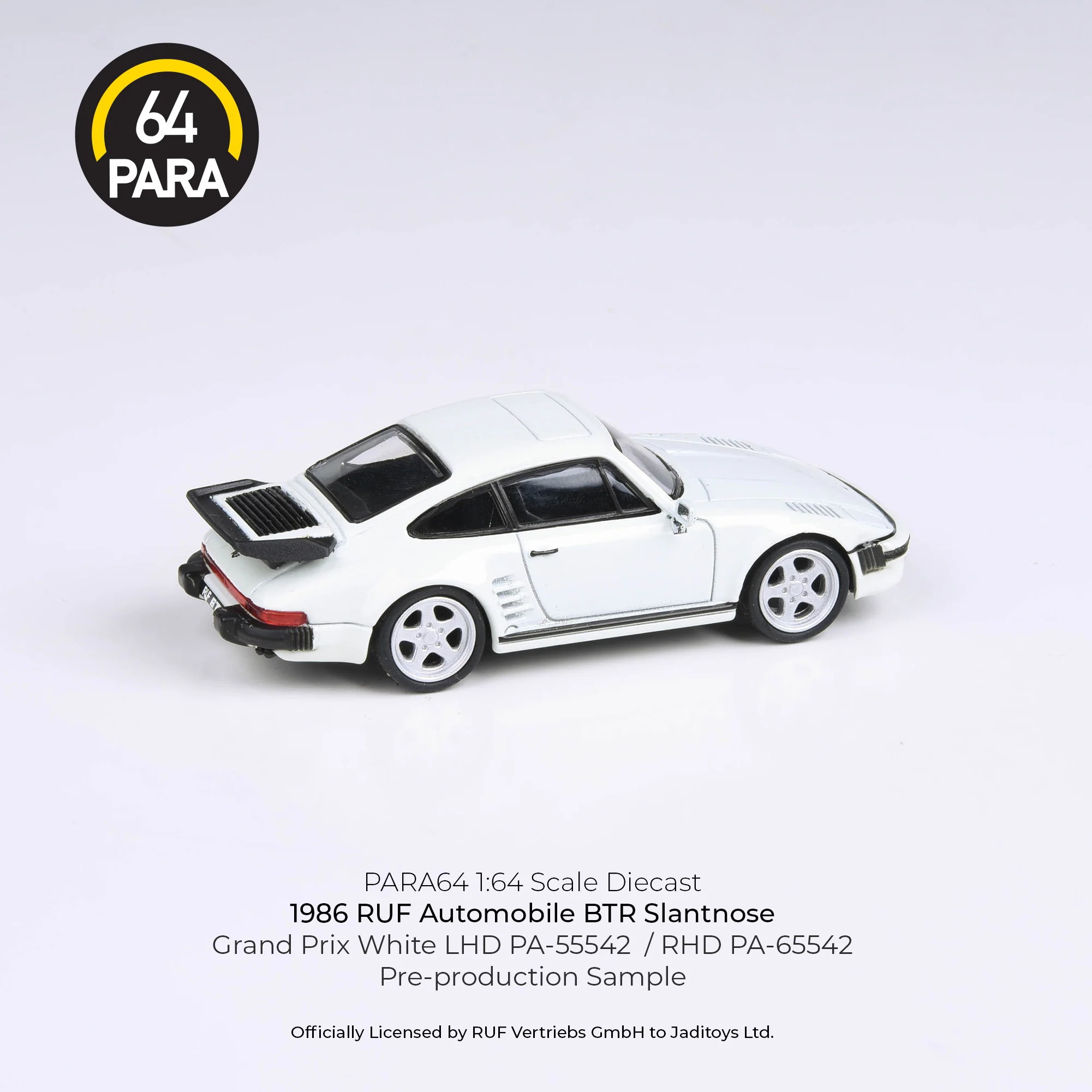 PARA64 1/64 1986 RUF BTR Slantnose Grand Prix White LHD PA-55542 - Image 3