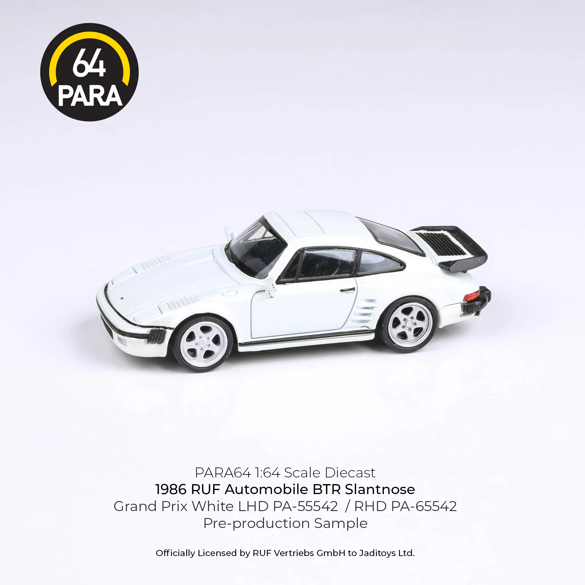 PARA64 1/64 1986 RUF BTR Slantnose Grand Prix White LHD PA-55542 - Image 4