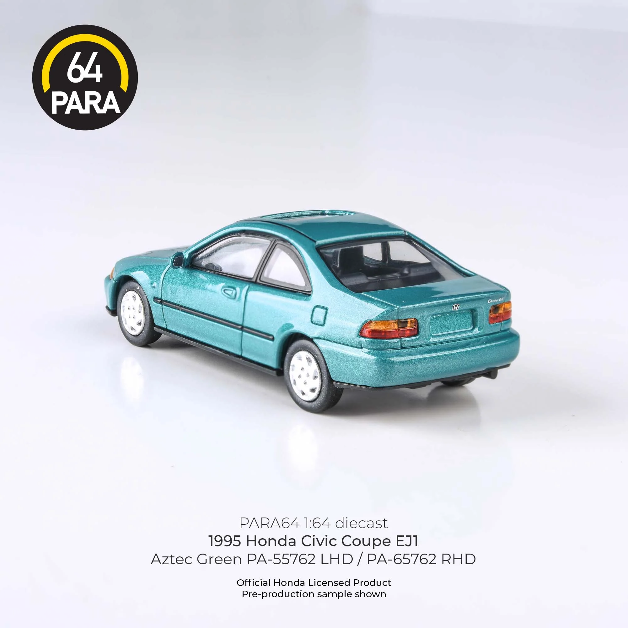 PARA64 1/64 1995 Honda Civic Coupe EJ1 - Aztec Green LHD PA-55762 - Image 2