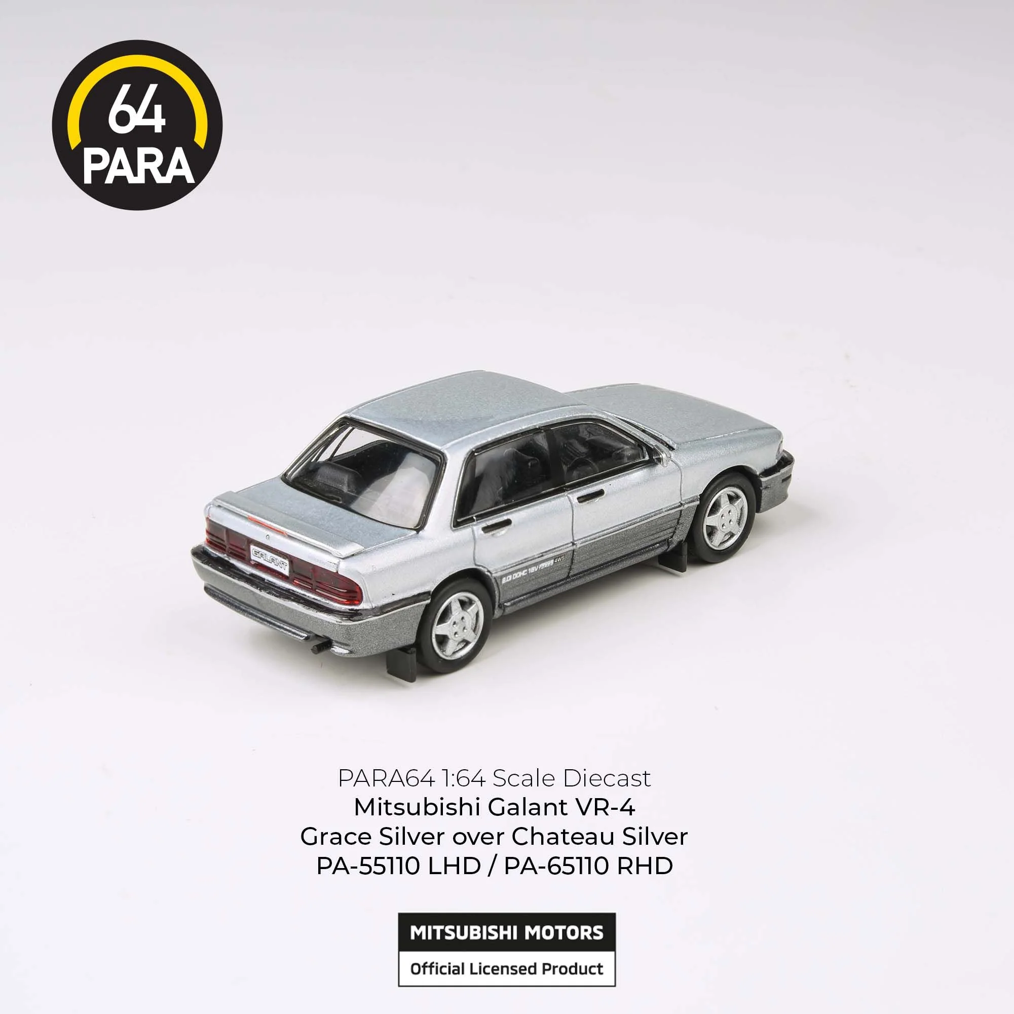 PARA64 1/64 1998 Mitsubishi Galant VR-4 Grace Silver over Chateau Silver LHD PA-55110 - Image 2