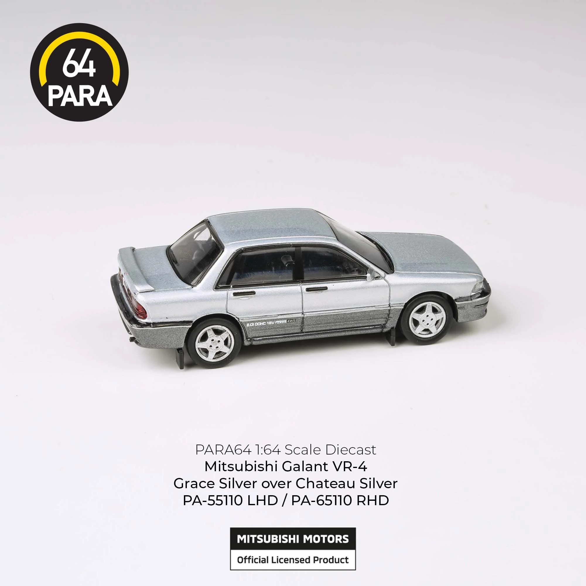 PARA64 1/64 1998 Mitsubishi Galant VR-4 Grace Silver over Chateau Silver LHD PA-55110 - Image 3
