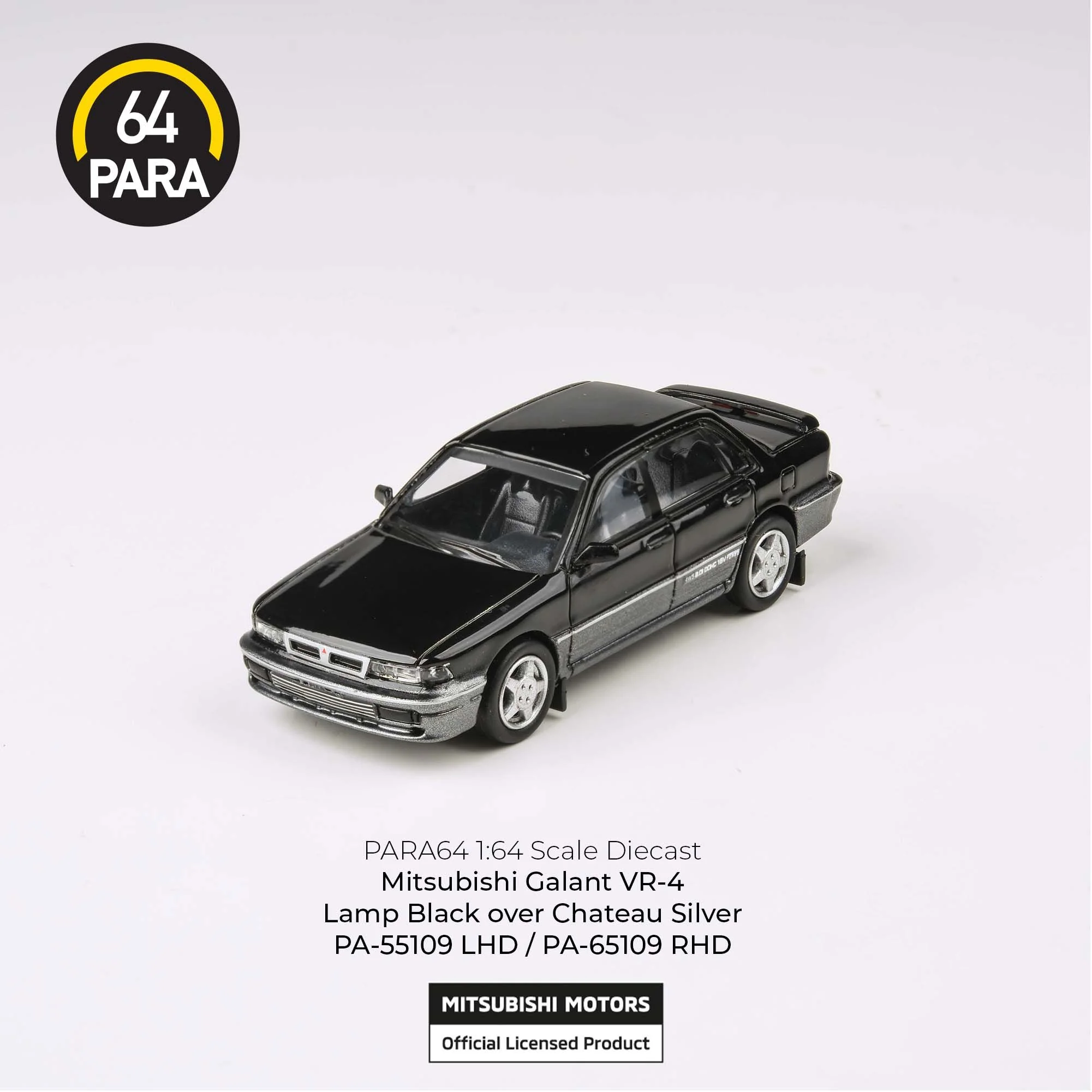PARA64 1/64 1998 Mitsubishi Galant VR-4 Lamp Black over Chateau Silver LHD PA-55109 - Image 2
