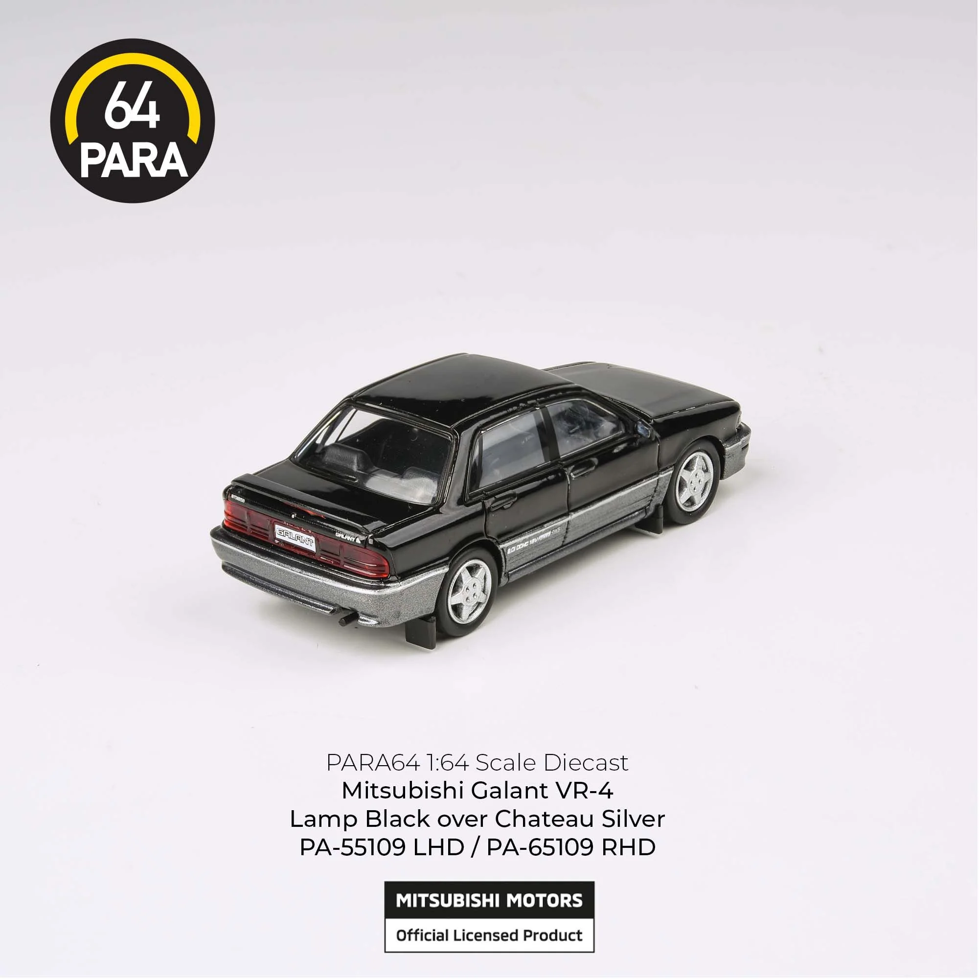 PARA64 1/64 1998 Mitsubishi Galant VR-4 Lamp Black over Chateau Silver LHD PA-55109 - Image 4