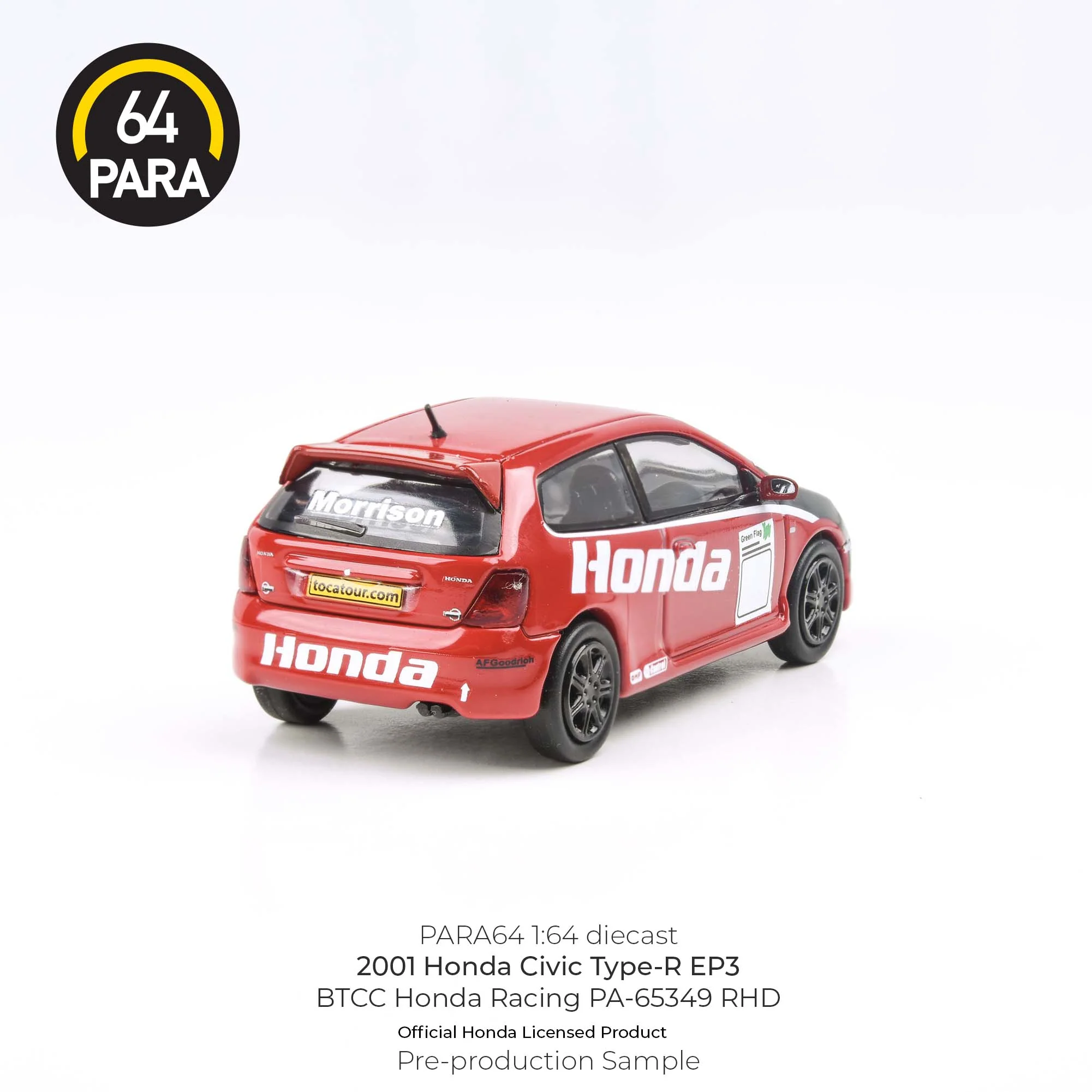 PARA64 1/64 2001 Honda Civic Type-R EP3 BTCC Honda Racing – PA-65349 - Image 2