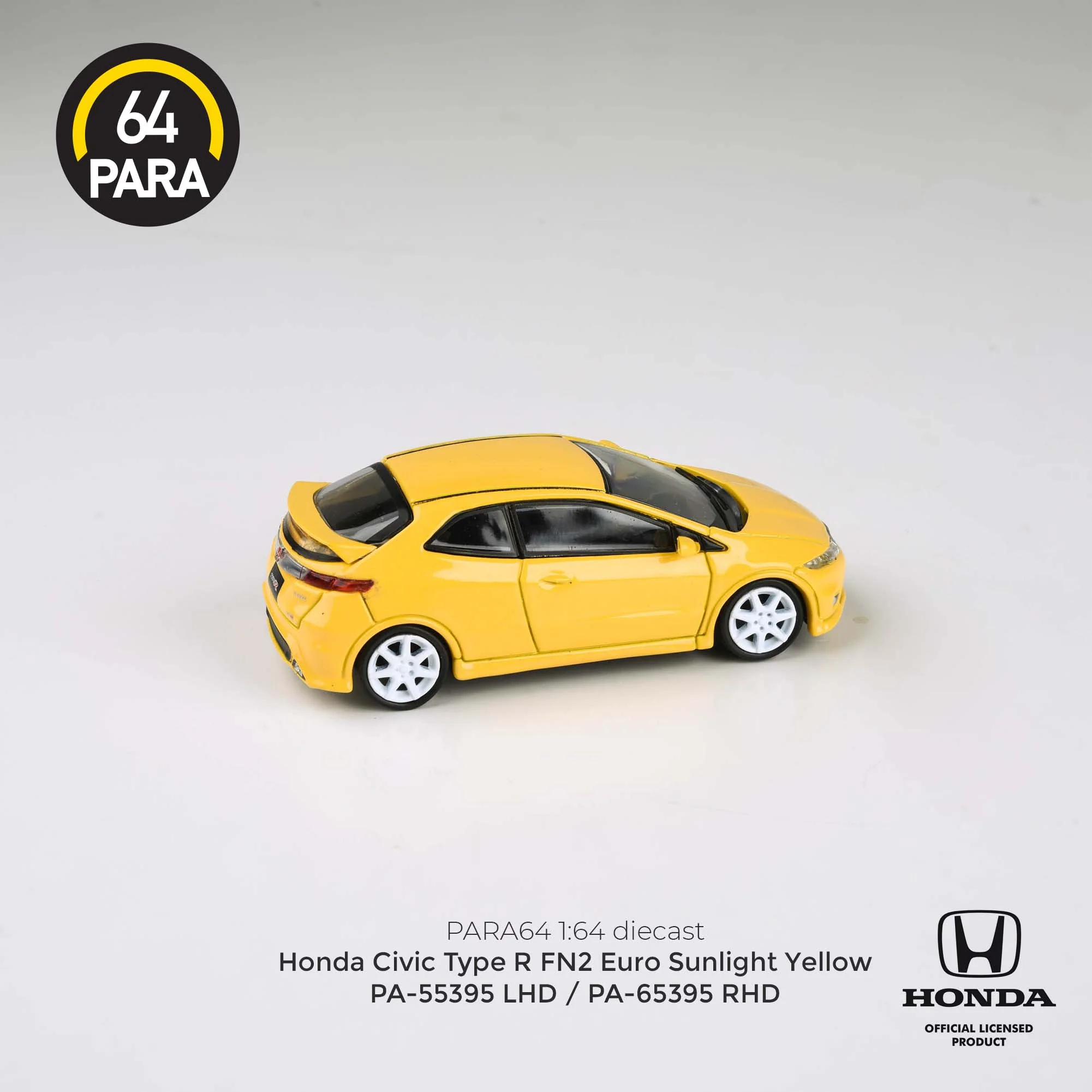 PARA64 1/64 2007 Honda Civic  FN2 Type R  Sunlight Yellow LHD PA-55395 - Image 2