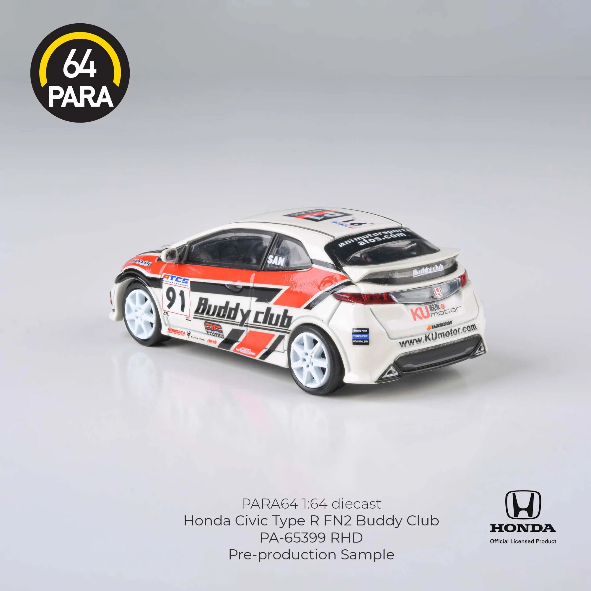PARA64 1/64 2007 Honda Civic Type R FN2 Buddy Club Livery RHD PA-65399 - Image 2
