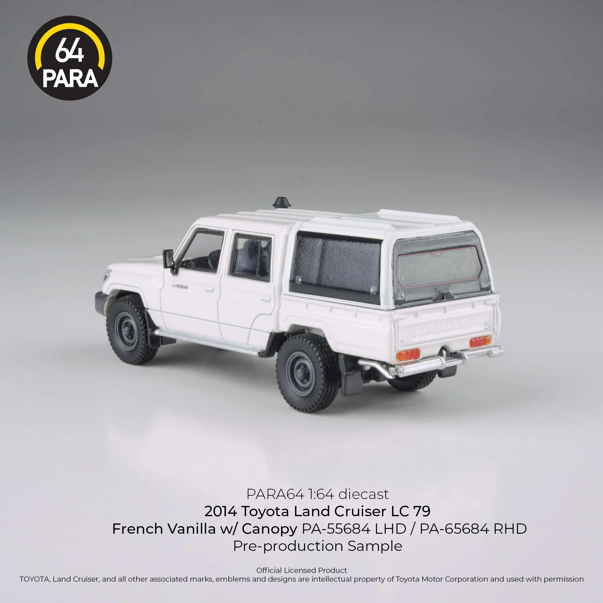 PREORDER PARA64 1/64 2014 Toyota Land Cruiser Double Cab Pickup LC79 -Vanilla – PA-55684 (Approx. Release Date : Q1 2025 subject to manufacturer's final decision) - Image 2