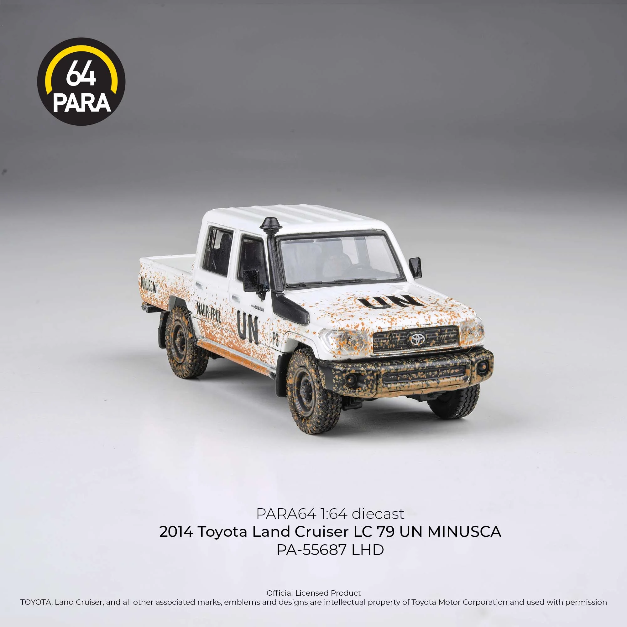 PARA64 1/64 2014 Toyota Land Cruiser LC79 UN MINUSCA LHD Off road effect PA-55687 - Image 2