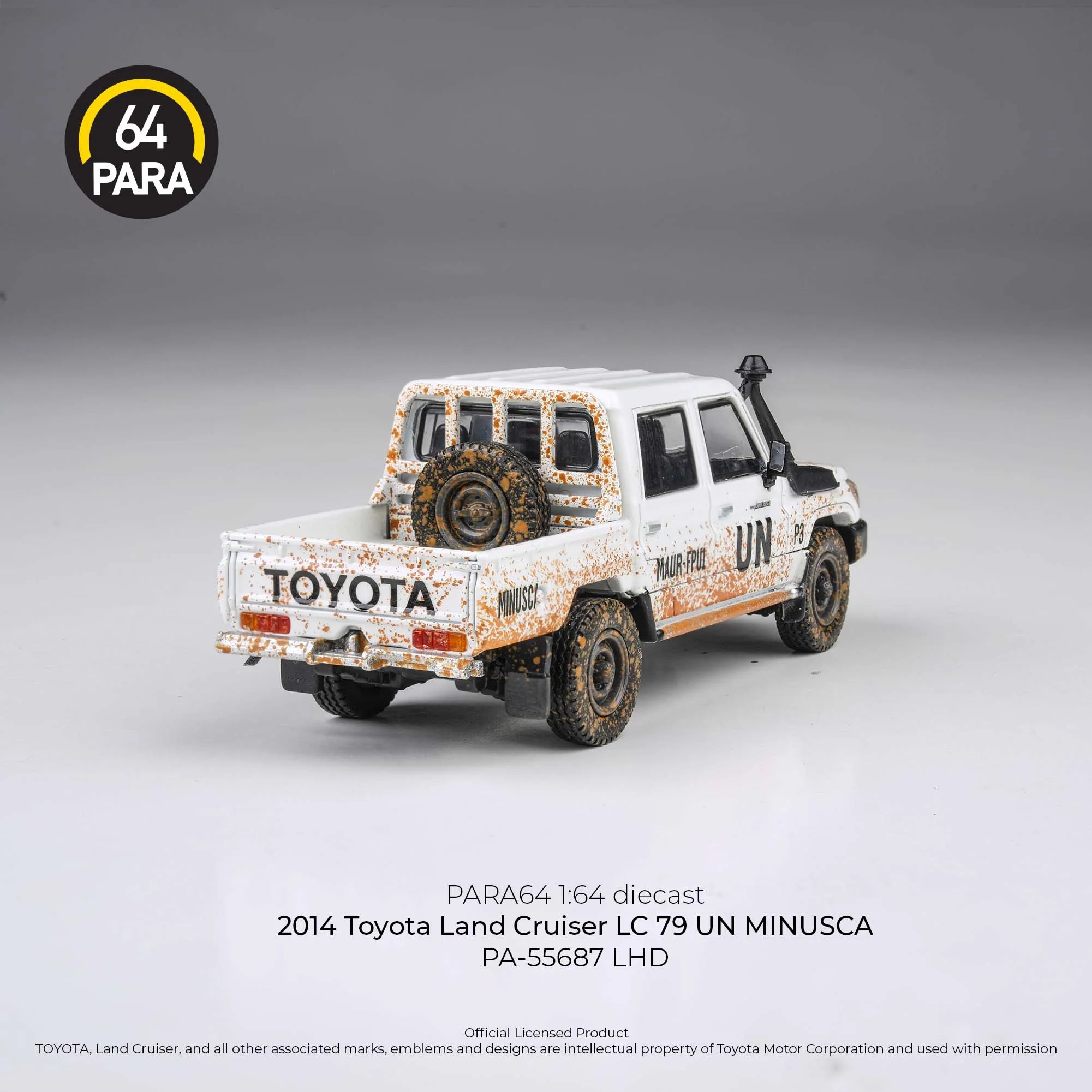 PARA64 1/64 2014 Toyota Land Cruiser LC79 UN MINUSCA LHD Off road effect PA-55687 - Image 3