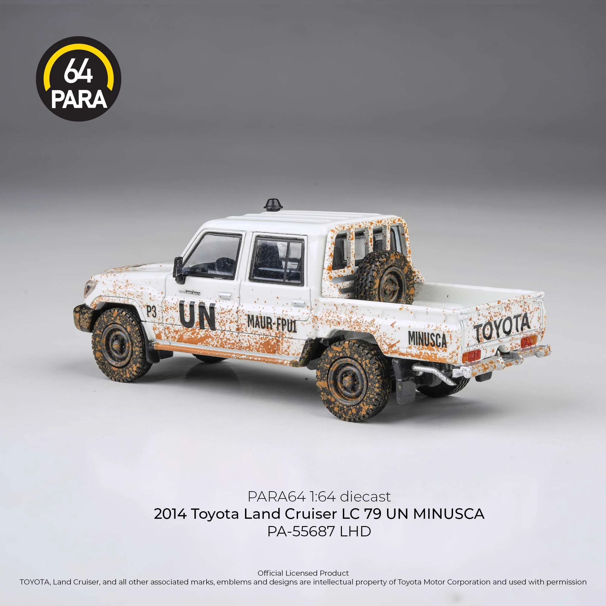 PARA64 1/64 2014 Toyota Land Cruiser LC79 UN MINUSCA LHD Off road effect PA-55687 - Image 4