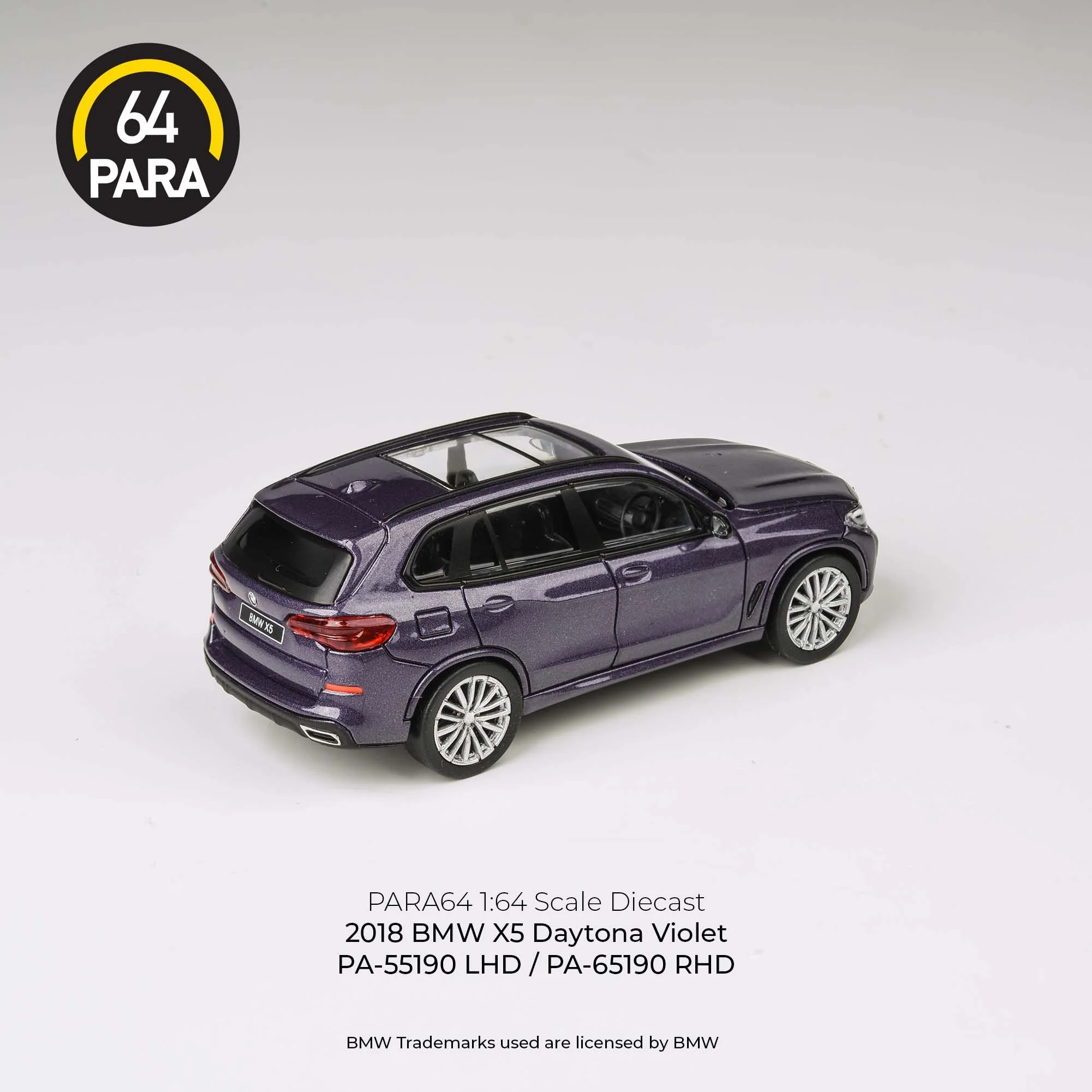 PARA64 1/64 2018 BMW X5 Daytona Violet LHD PA-55190 - Image 2