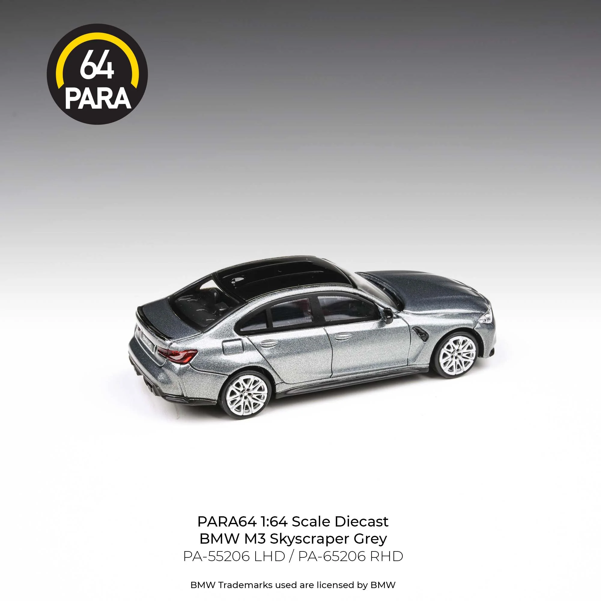 PARA64 1/64 2020 BMW M3 G80 – Skyscraper Grey LHD PA-55206 - Image 2