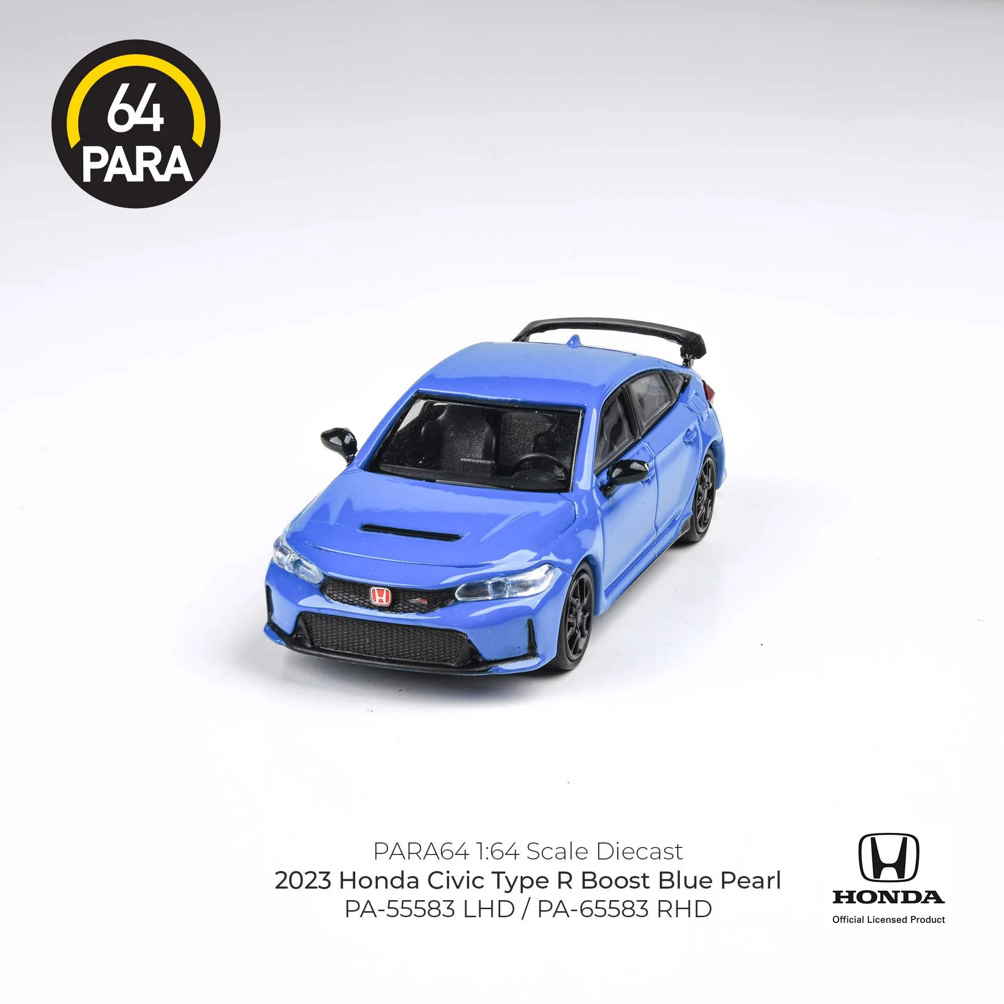 PARA64 1/64 2023 Honda Civic Type R Boost Blue Pearl LHD PA-55583 - Image 2