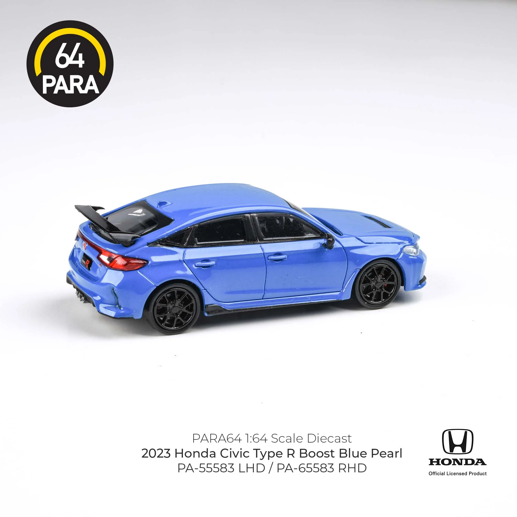 PARA64 1/64 2023 Honda Civic Type R Boost Blue Pearl LHD PA-55583 - Image 3
