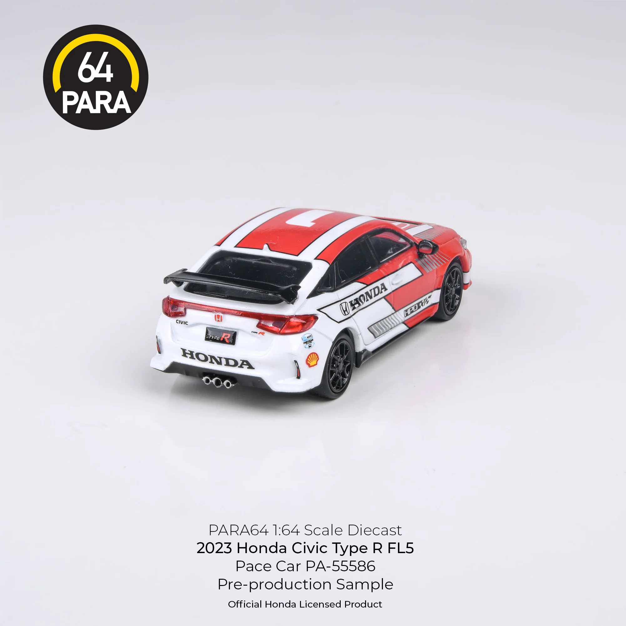 PARA64 1/64 2023 Honda Civic Type R FL5 Indycar Pacecar PA-55586 - Image 2
