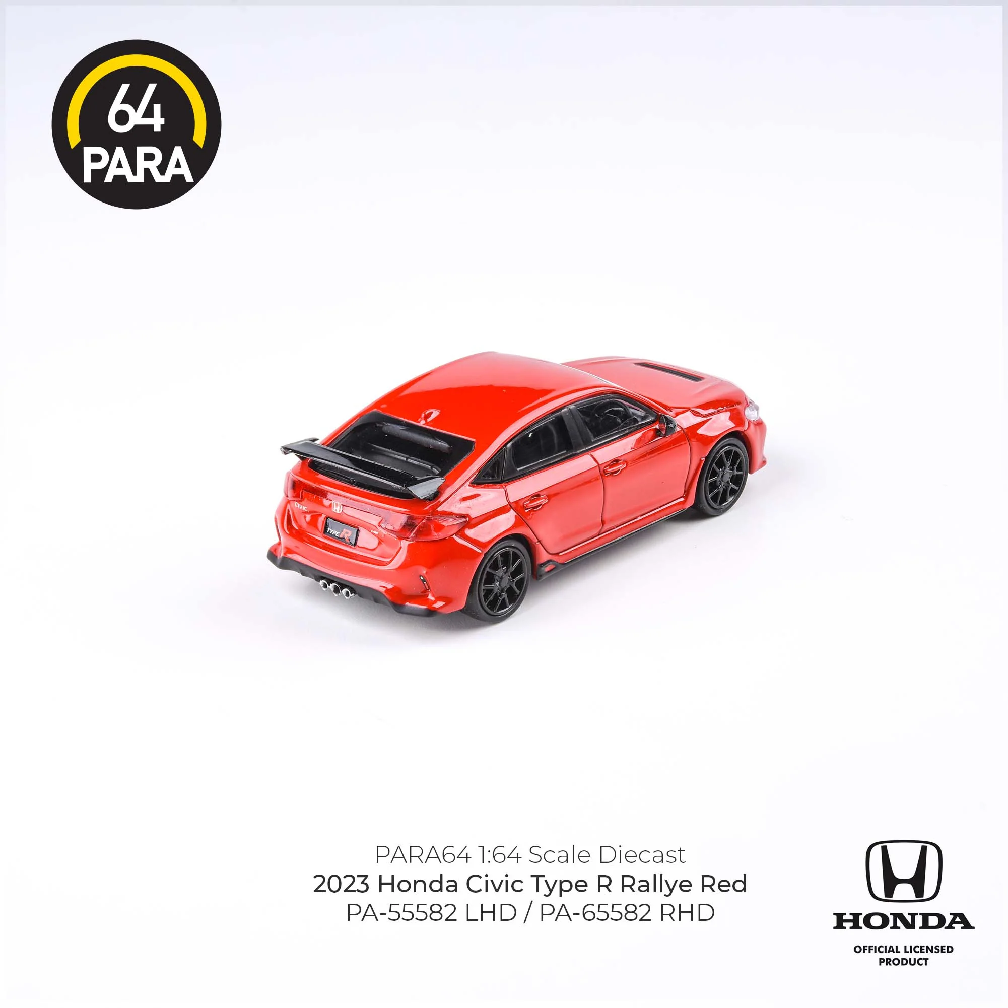 PARA64 1/64 2023 Honda Civic Type R FL5 Rallye Red LHD PA-55582 - Image 2