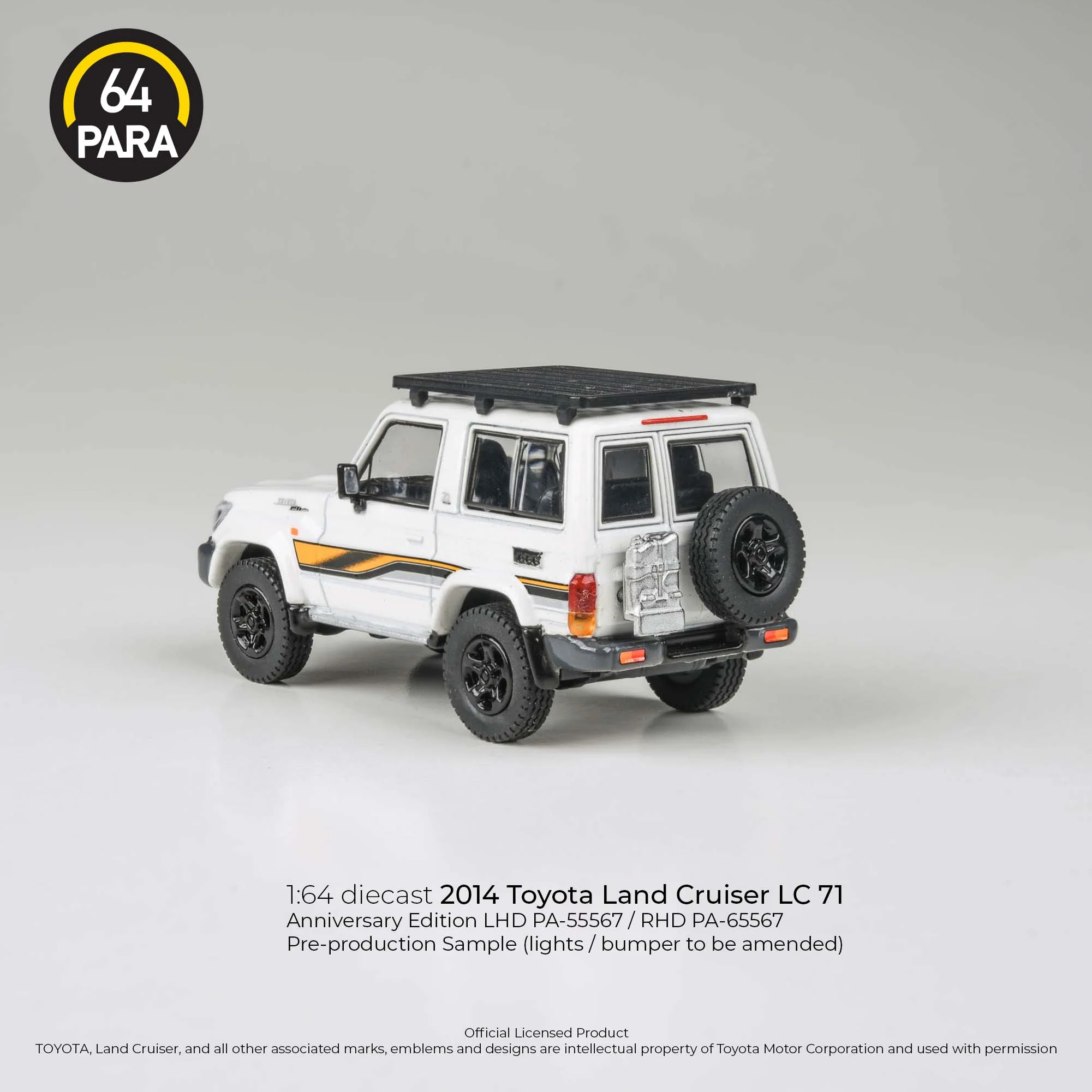 PARA64 1/64 2023 Toyota Land Cruiser LC71 White Anniversary Ed PA-55567 - Image 2
