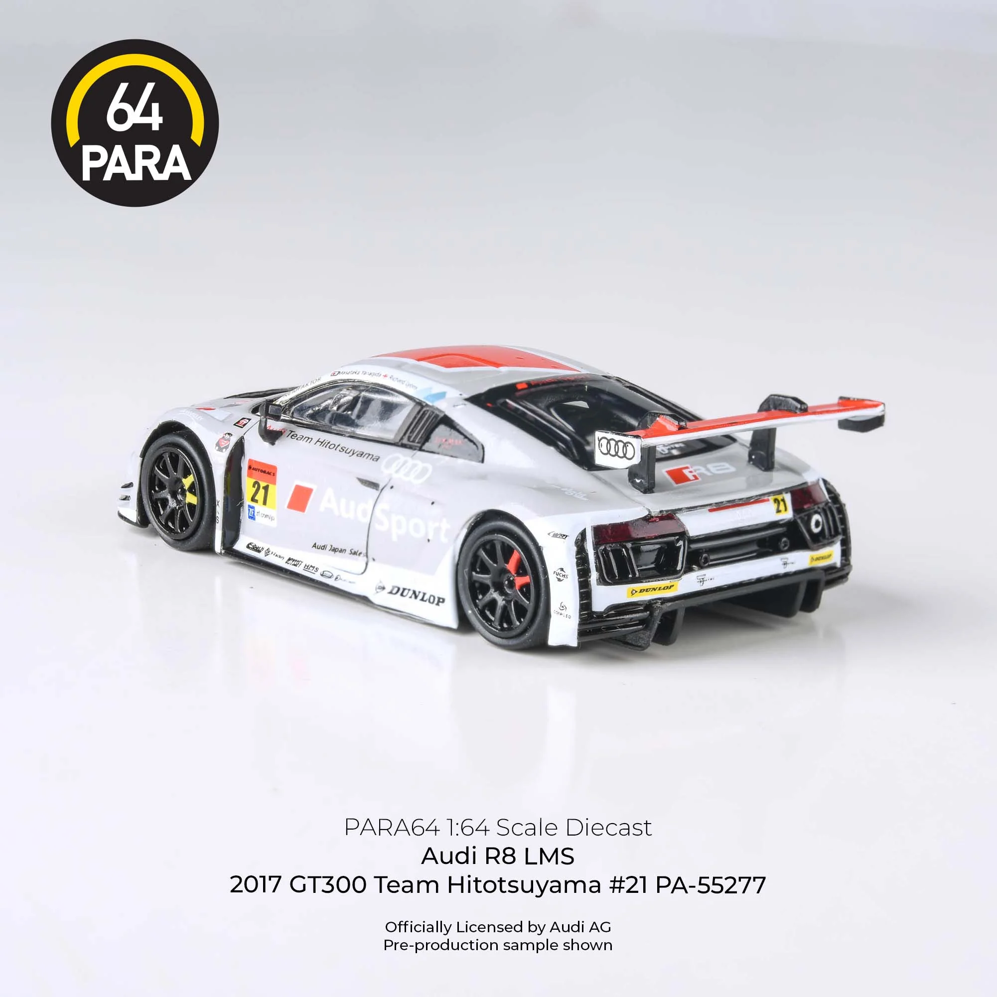 PARA64 1/64 Audi R8 LMS 2017 GT300 Team Hitotsuyama #21 PA-55277 - Image 2
