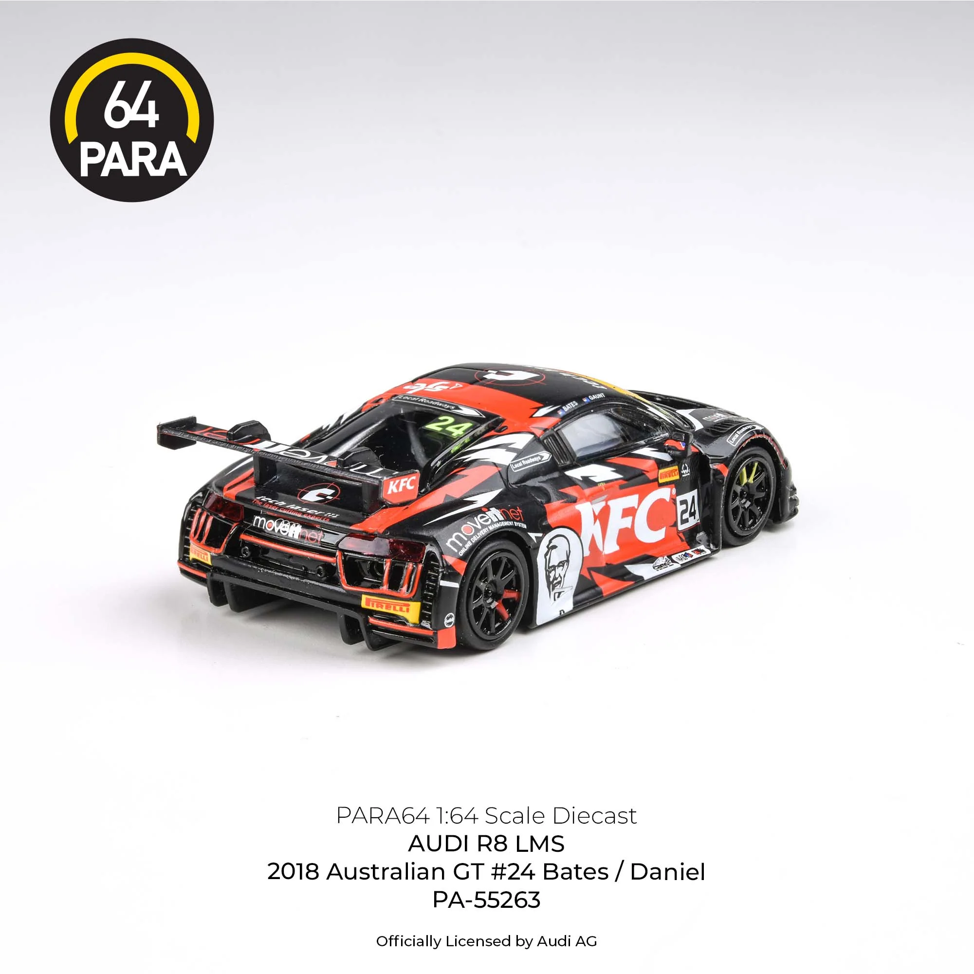 PARA64 1/64 Audi R8 LMS 2018 Australian GT #24 – Bates / Daniel LHD PA-55263 - Image 2