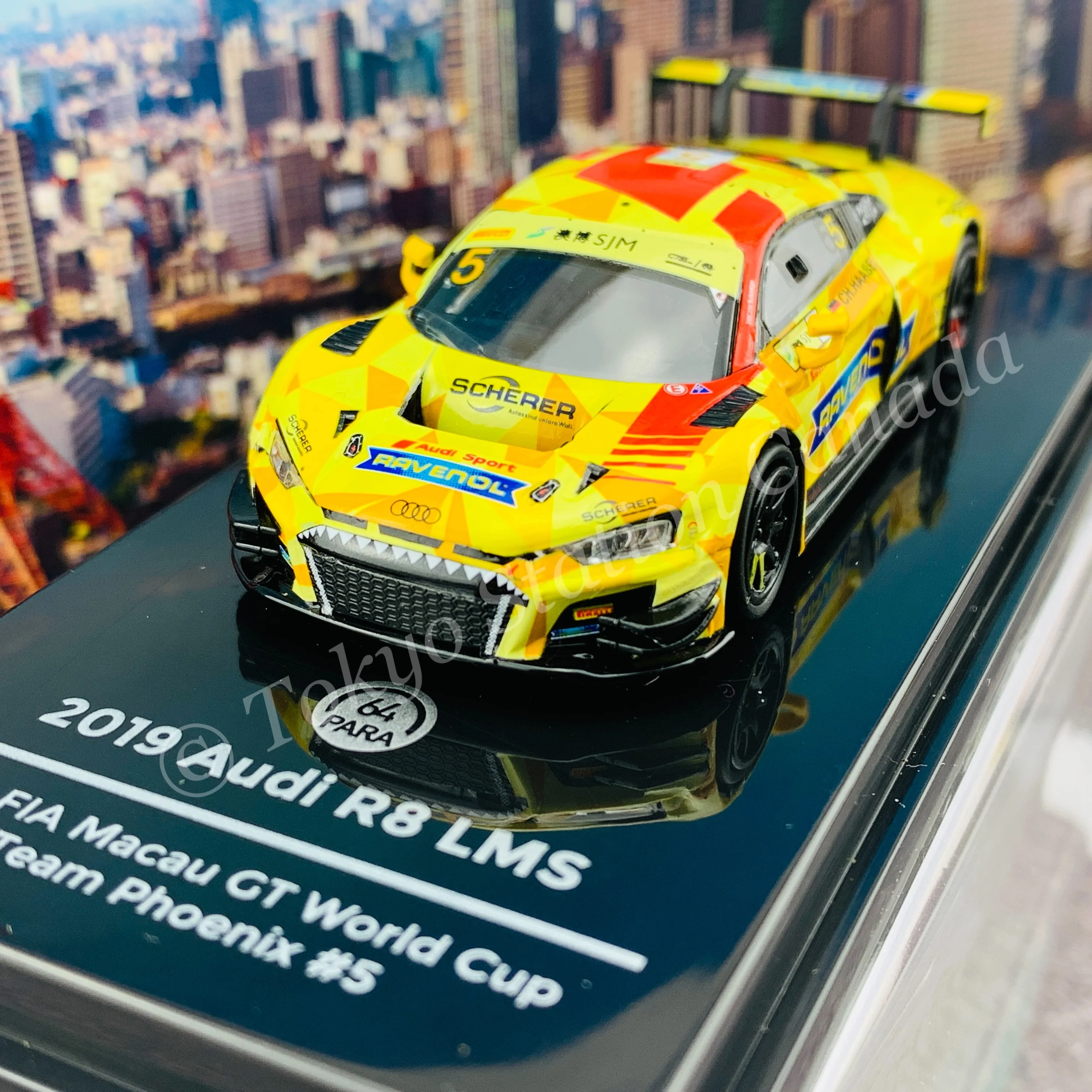 PARA64 1/64 Audi R8 LMS 2019 2019 FIA Macau GT Team Phoenix #5  LHD PA-55256 - Image 2
