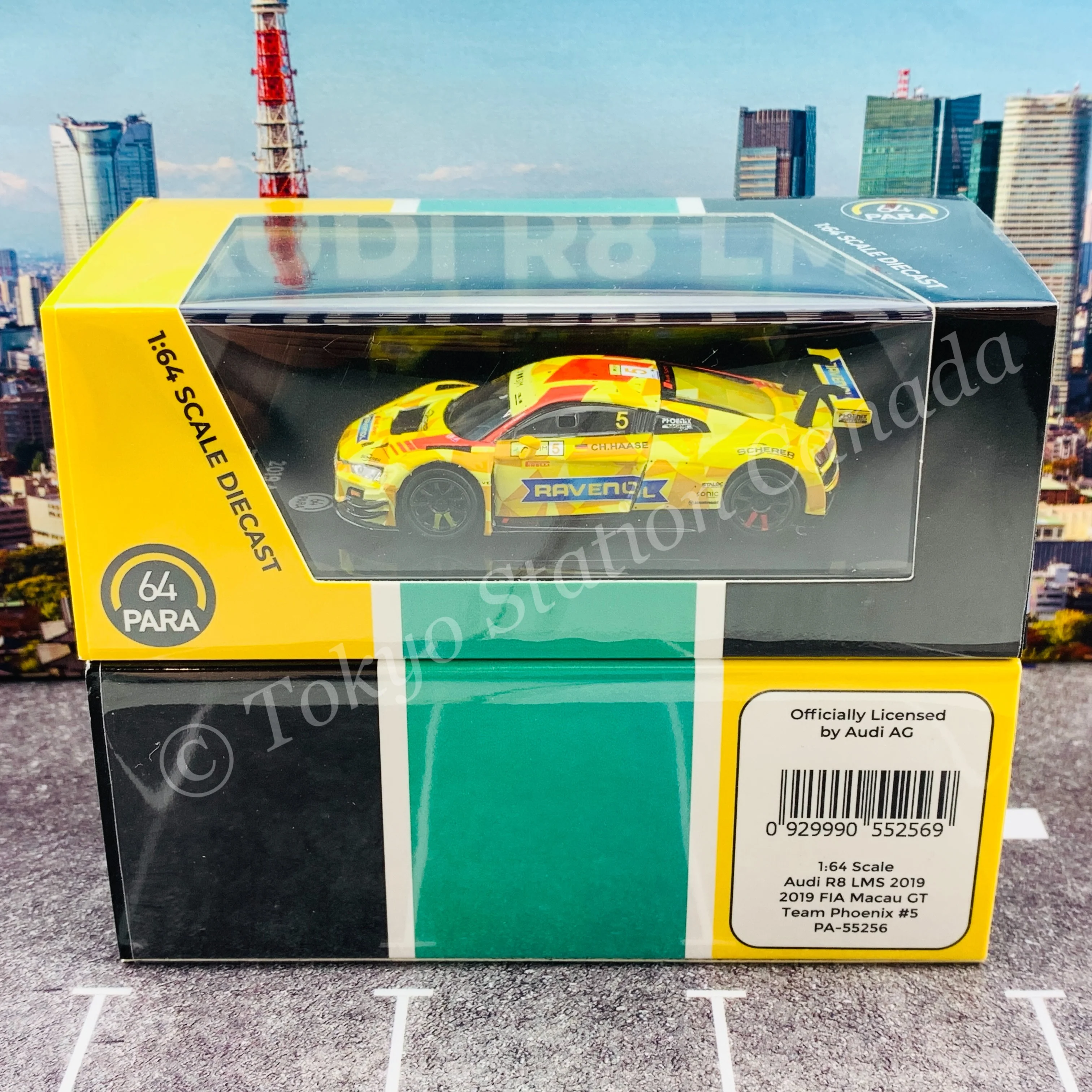 PARA64 1/64 Audi R8 LMS 2019 2019 FIA Macau GT Team Phoenix #5  LHD PA-55256 - Image 6