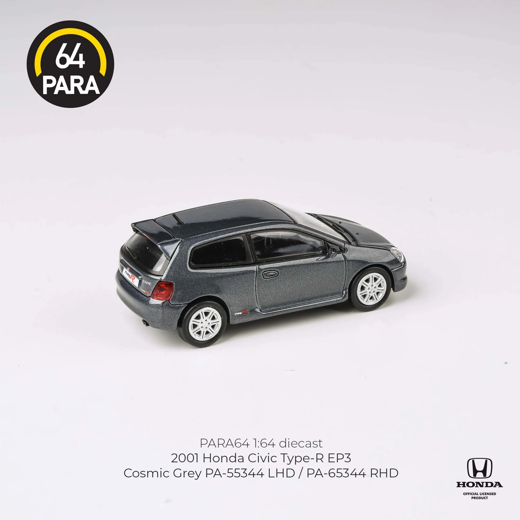 PARA64 1/64 Honda 2001 Civic Type R EP3 Cosmic Grey LHD PA-55344 - Image 3
