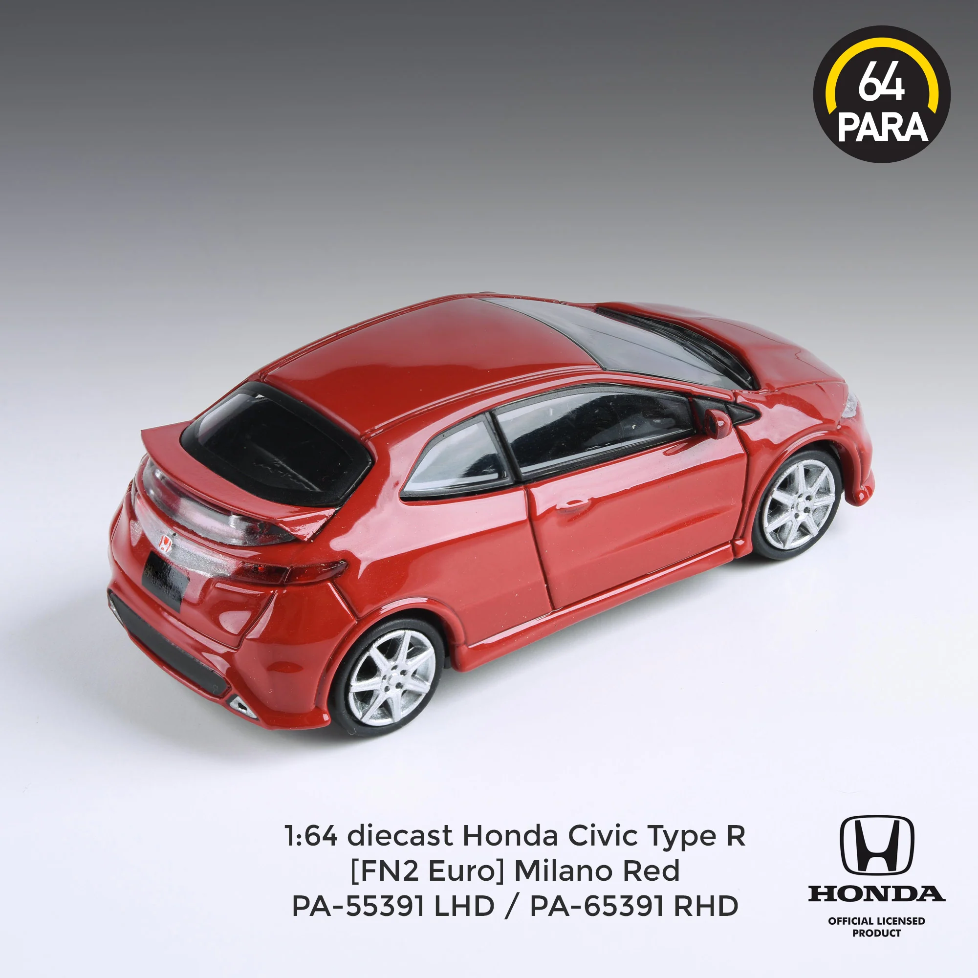 PARA64 1/64 Honda Civic FN2 Type R Milano Red RHD PA-65391 - Image 2