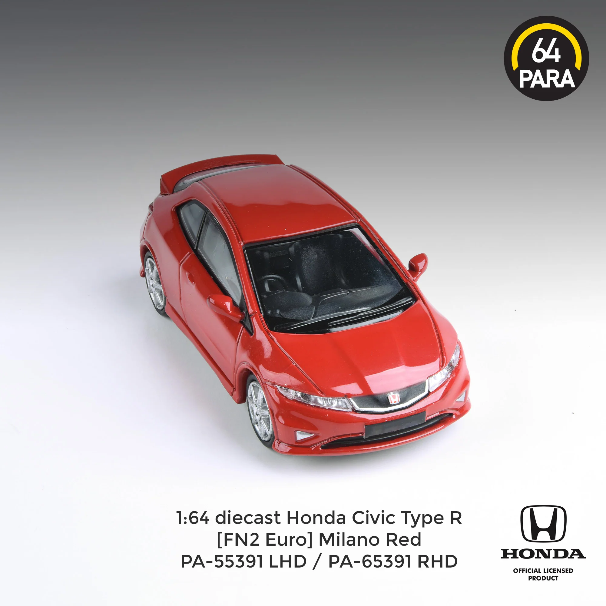 PARA64 1/64 Honda Civic FN2 Type R Milano Red RHD PA-65391 - Image 3