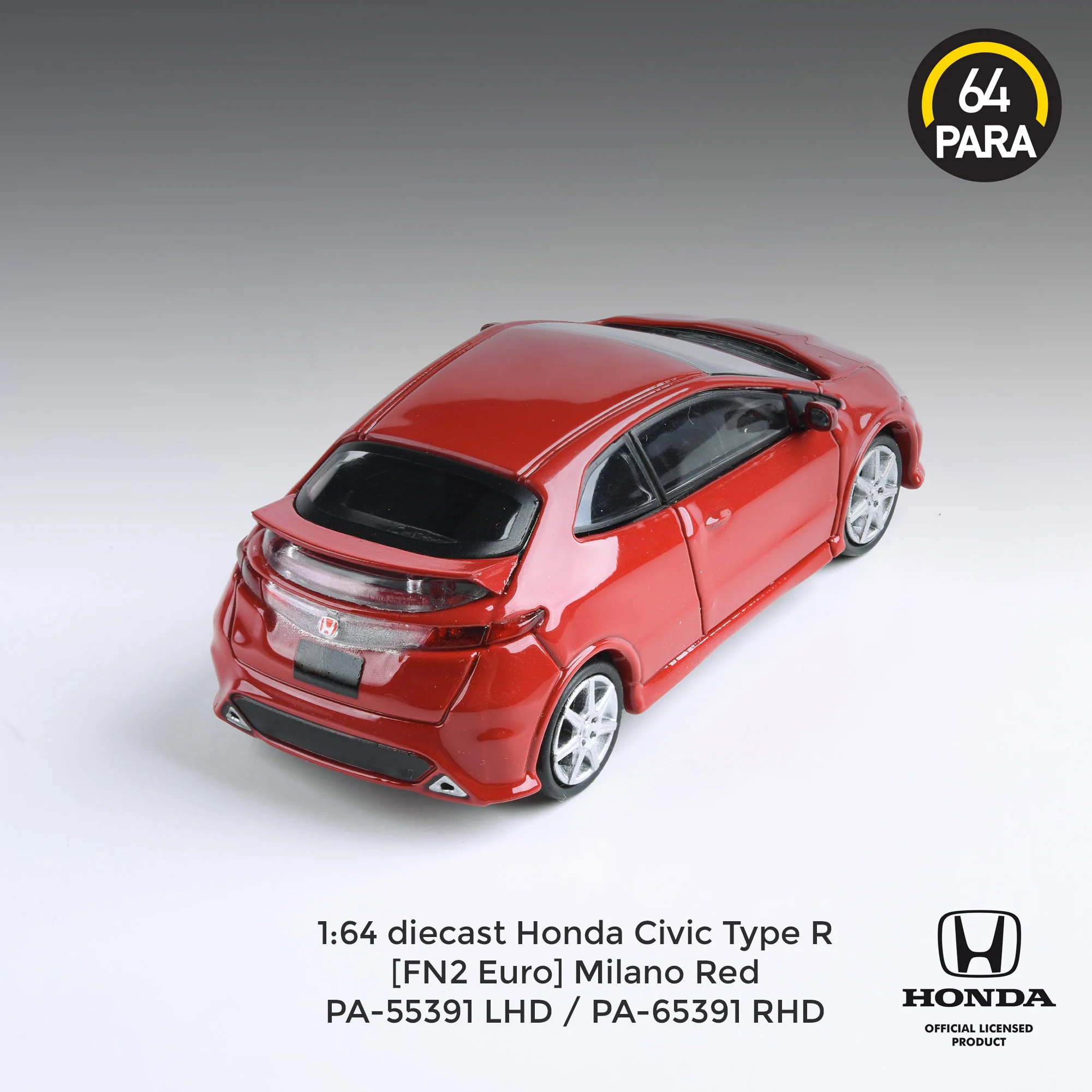 PARA64 1/64 Honda Civic FN2 Type R Milano Red RHD PA-65391 - Image 4