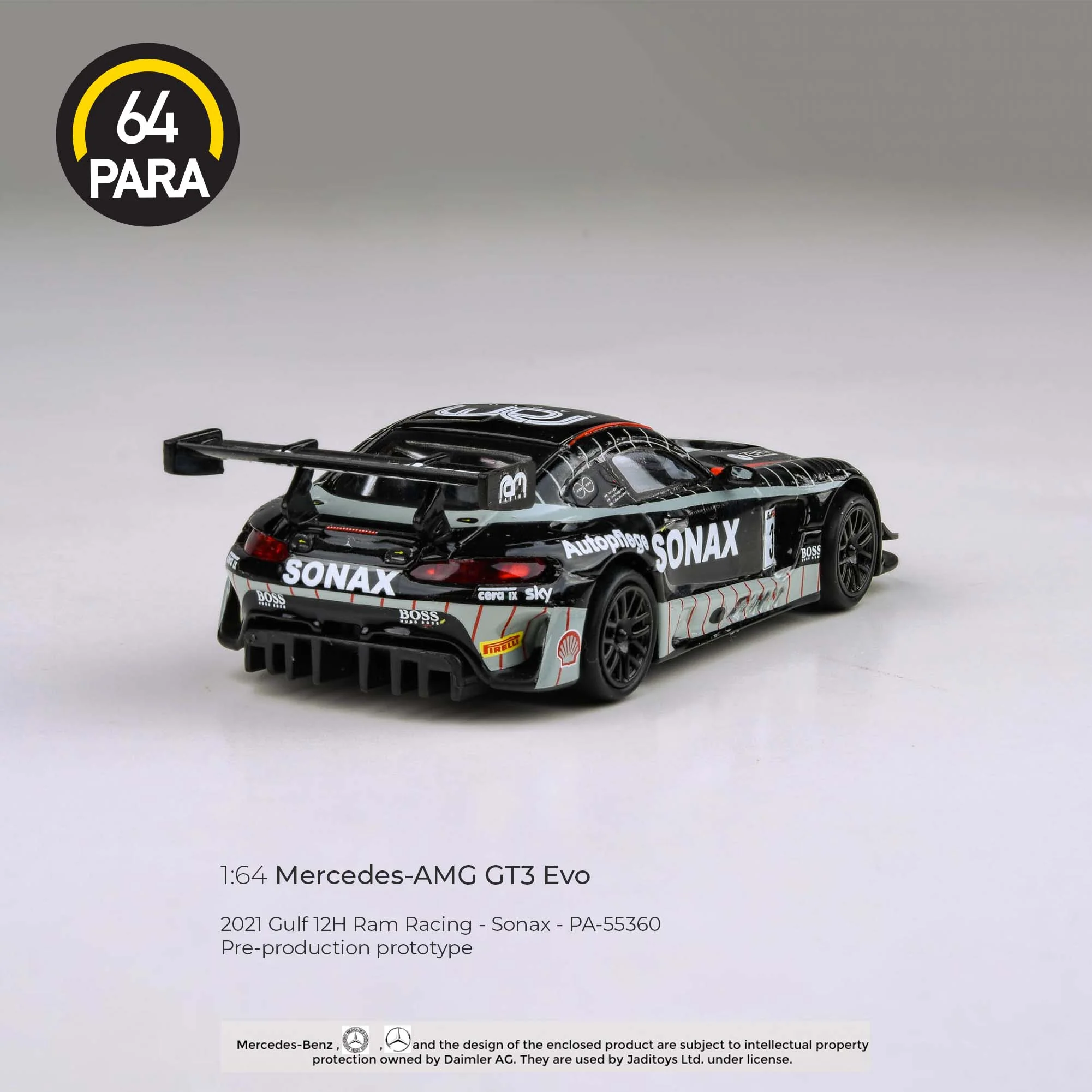 PARA64 1/64 Mercedes-AMG GT3 2021 Gulf 12H Ram Racing – Sonax – PA-55360 - Image 2