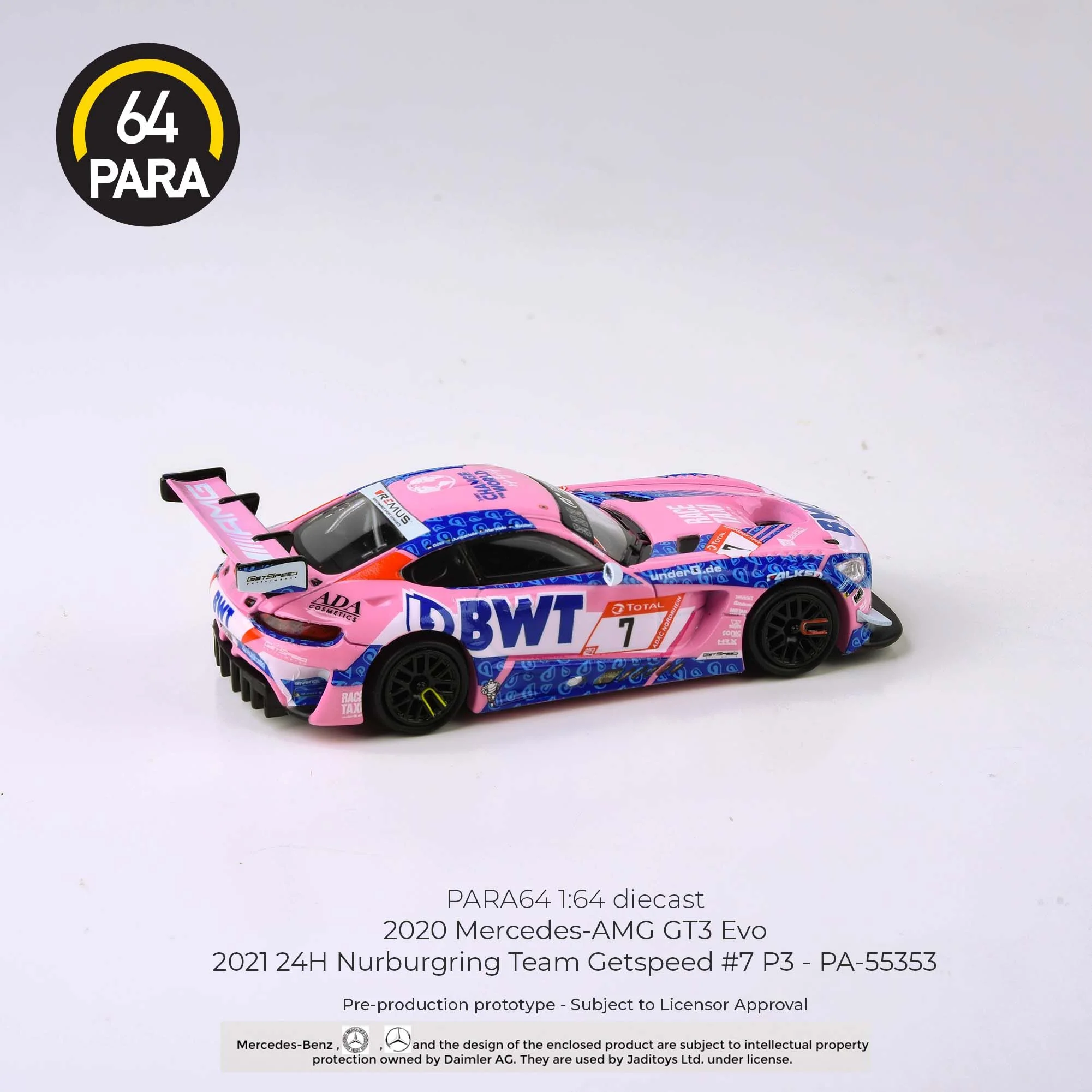PARA64 1/64 Mercedes-AMG GT3 Evo 2021 24H Nurburgring Team Getspeed #7 P3 LHD PA-55353 - Image 3