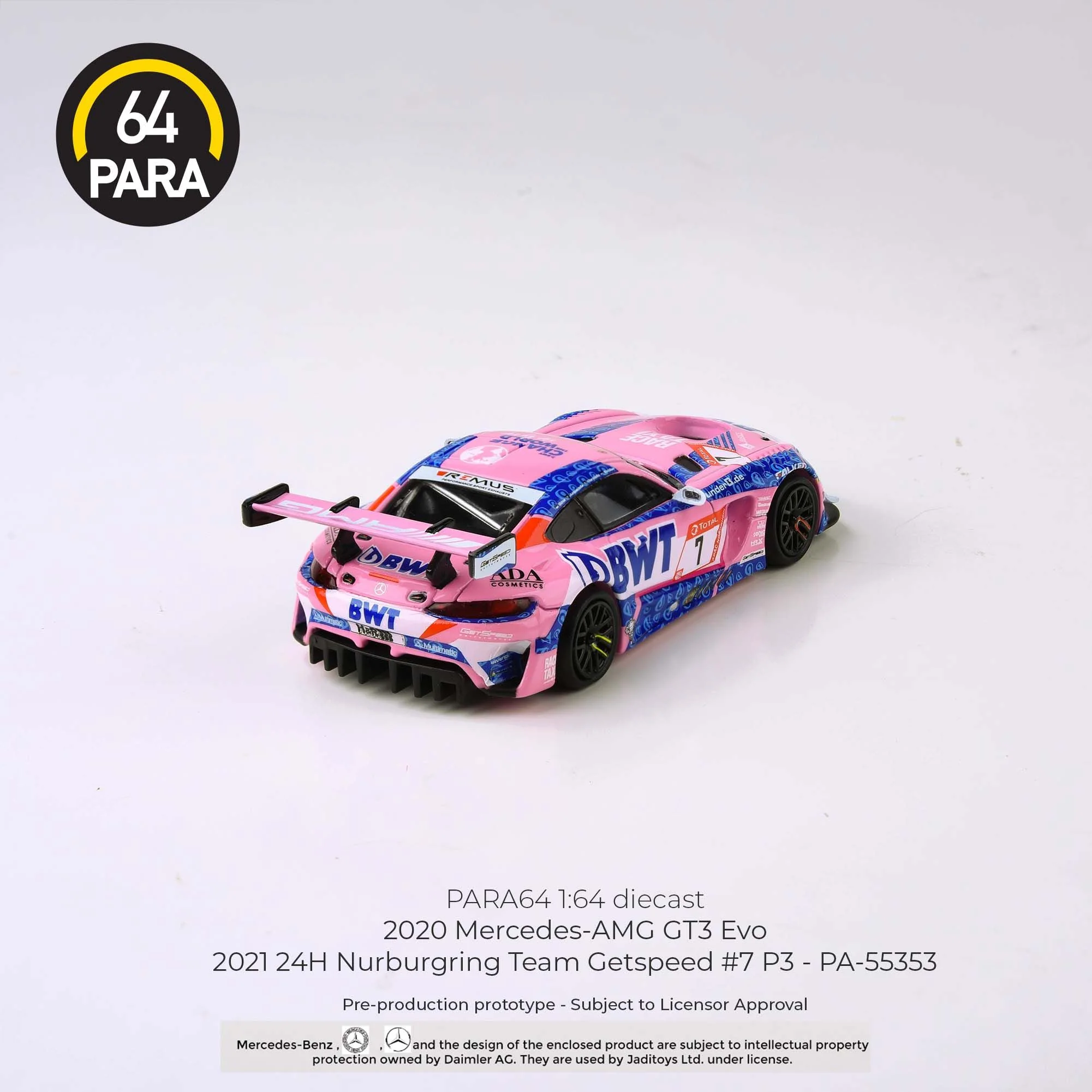PARA64 1/64 Mercedes-AMG GT3 Evo 2021 24H Nurburgring Team Getspeed #7 P3 LHD PA-55353 - Image 4