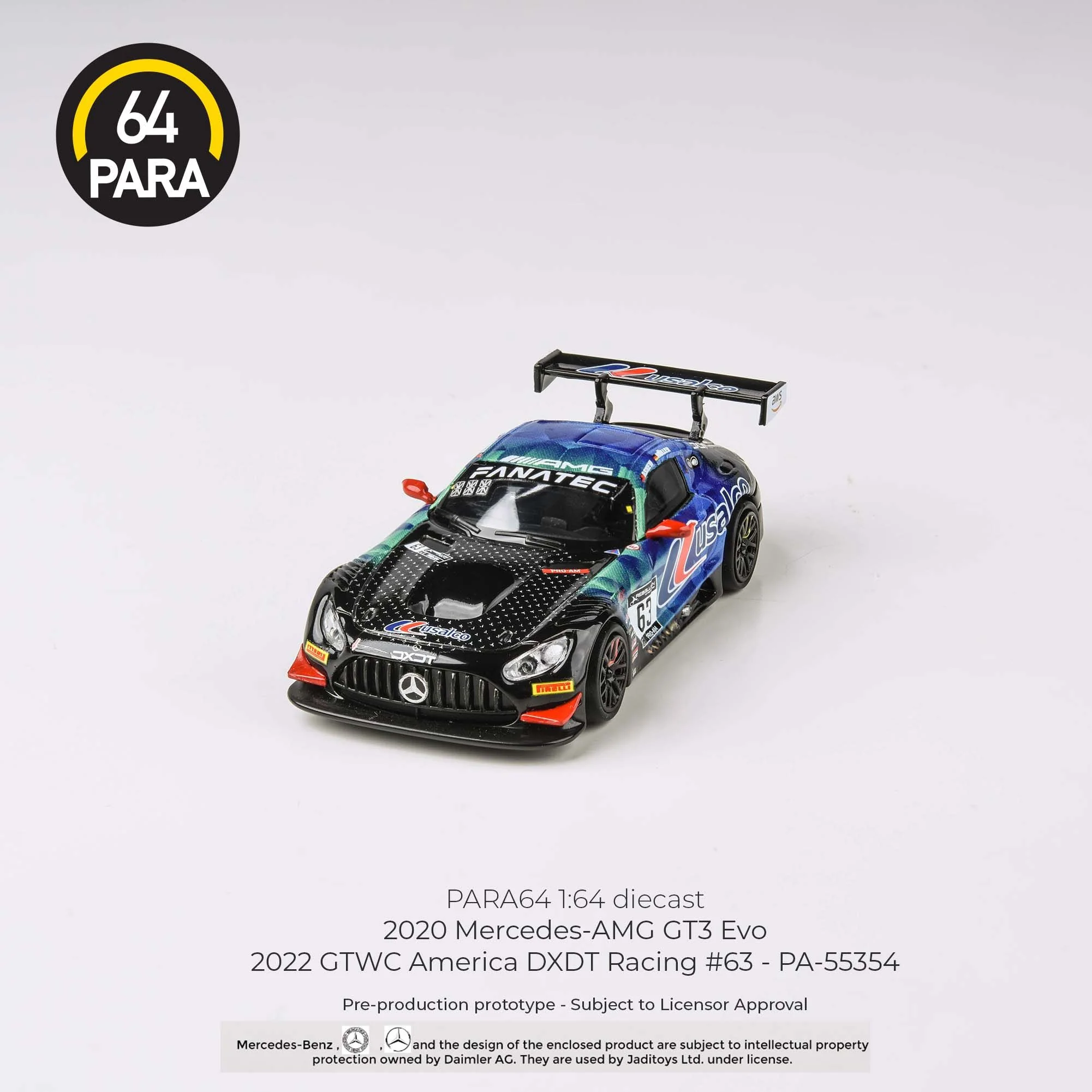 PARA64 1/64 Mercedes-AMG GT3 Evo GTWC America DXDT Racing #63 LHD PA-55354 - Image 2