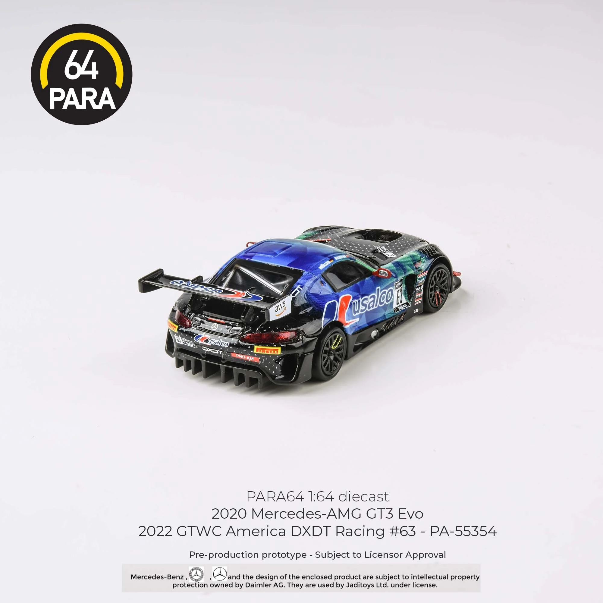 PARA64 1/64 Mercedes-AMG GT3 Evo GTWC America DXDT Racing #63 LHD PA-55354 - Image 4