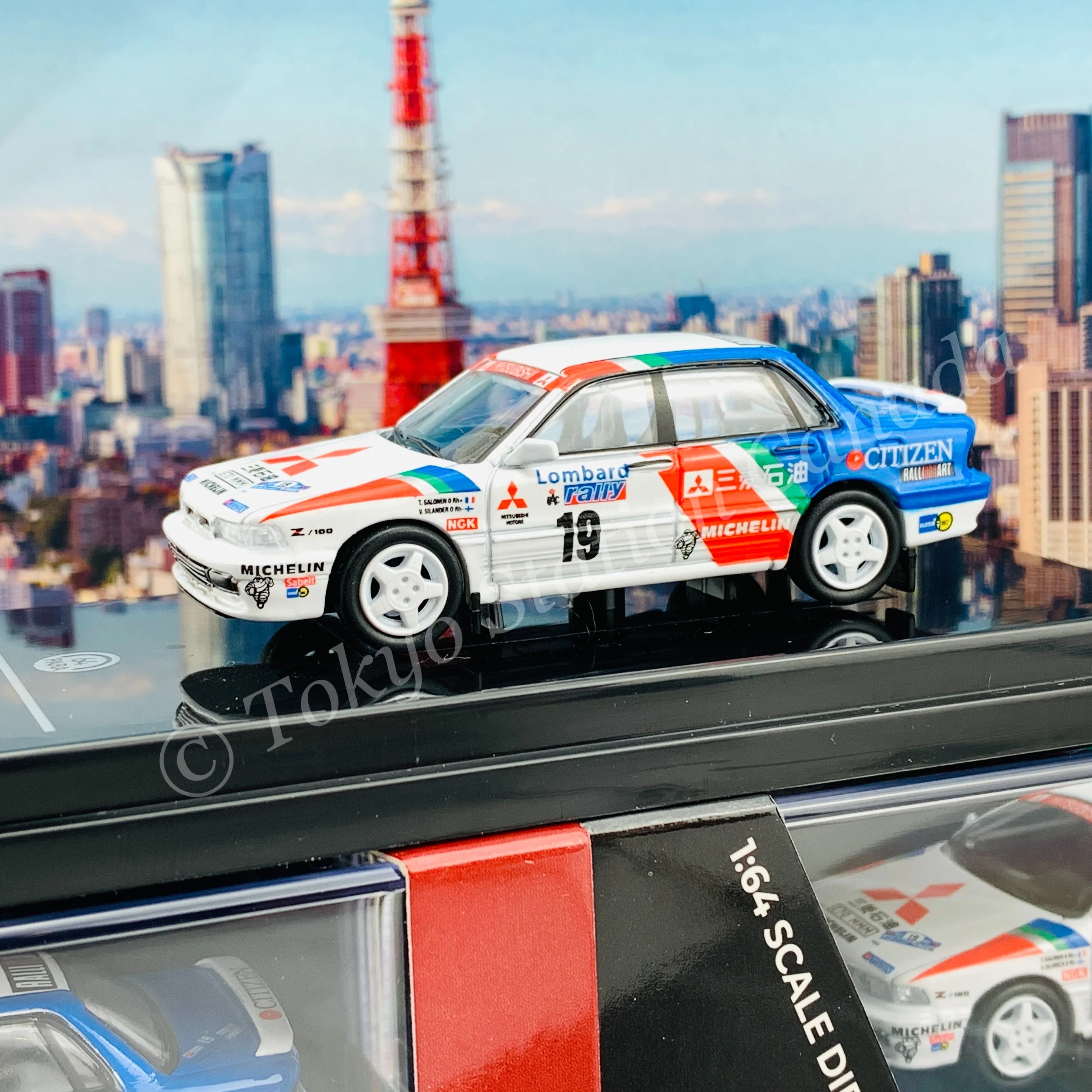 PARA64 1/64 Mitsubishi Galant VR4 1989 RAC LOMBARD RALLY #19 LHD PA-55104 - Image 3