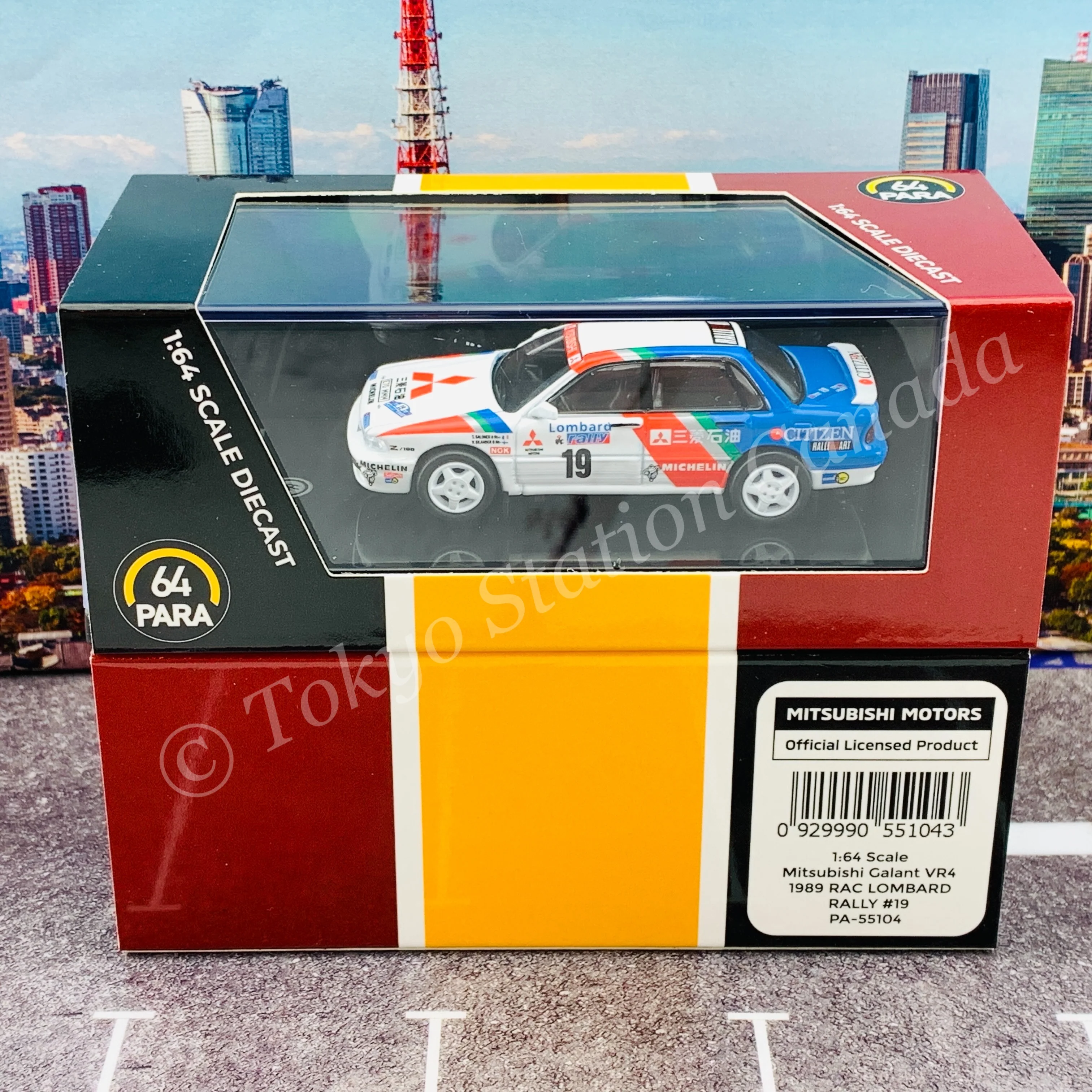 PARA64 1/64 Mitsubishi Galant VR4 1989 RAC LOMBARD RALLY #19 LHD PA-55104 - Image 6