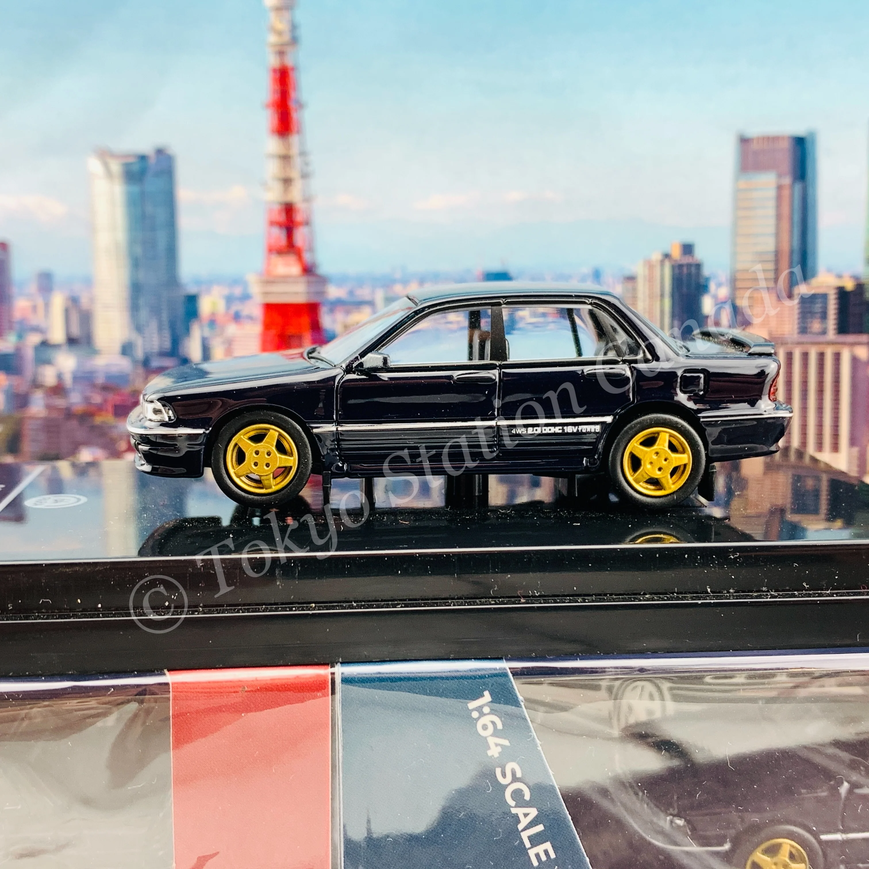 PARA64 1/64 Mitsubishi Galant VR-4 Cosmic Blue RHD PA-65105 - Image 2