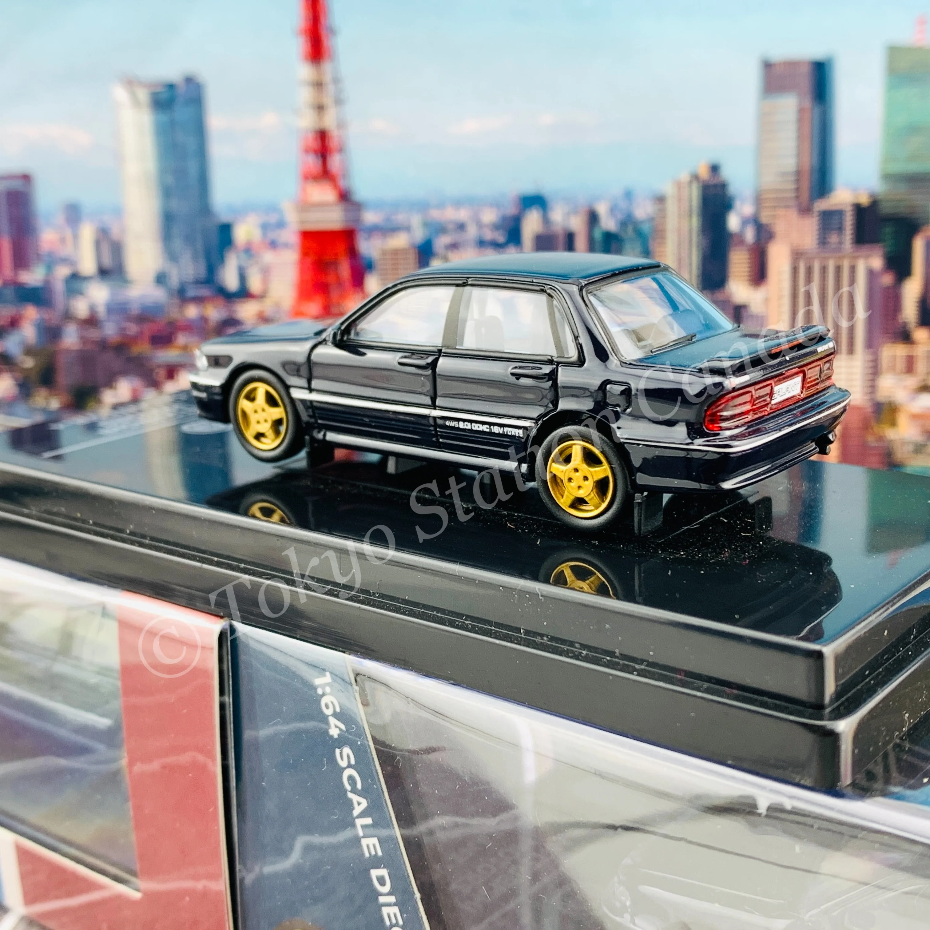 PARA64 1/64 Mitsubishi Galant VR-4 Cosmic Blue RHD PA-65105 - Image 3