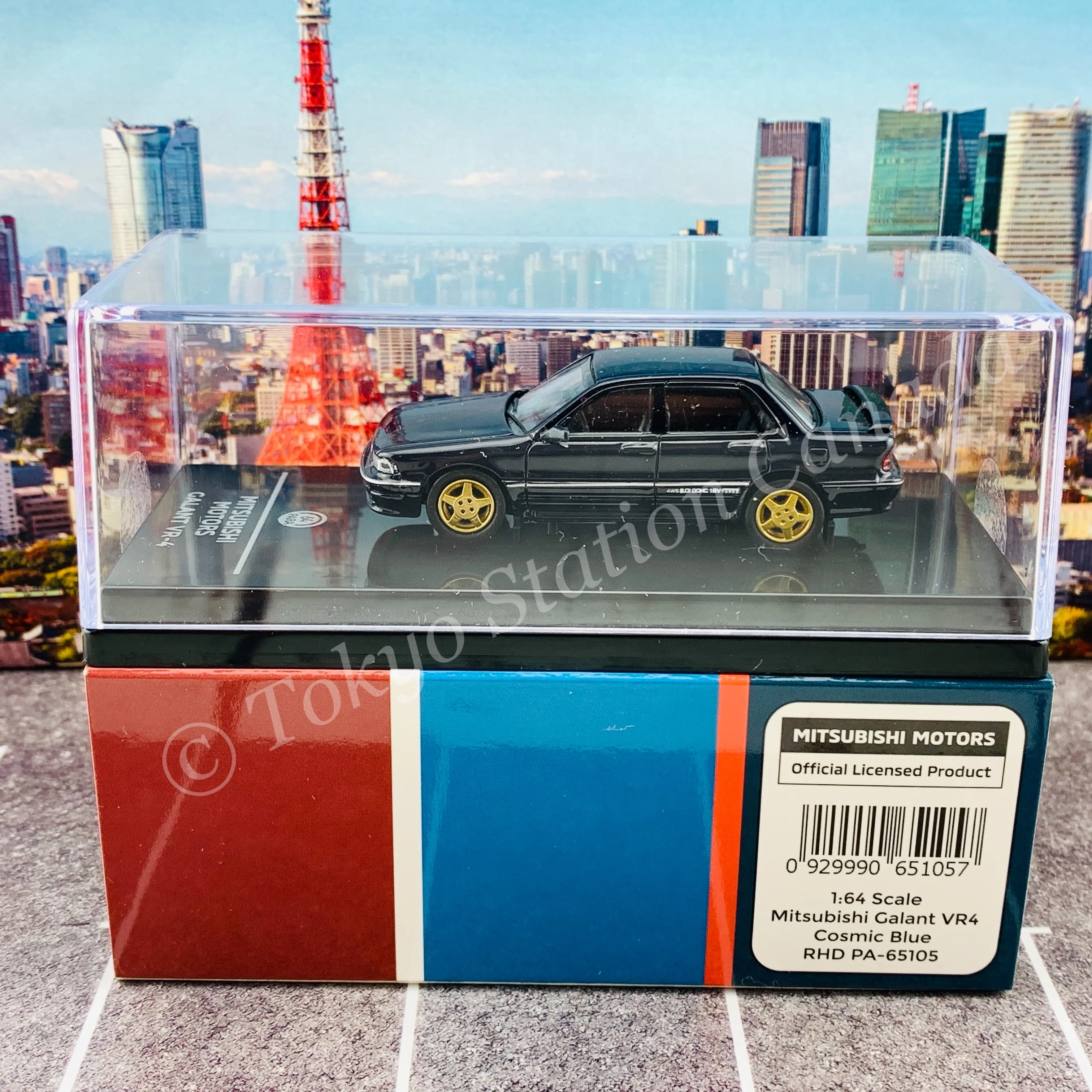 PARA64 1/64 Mitsubishi Galant VR-4 Cosmic Blue RHD PA-65105 - Image 5