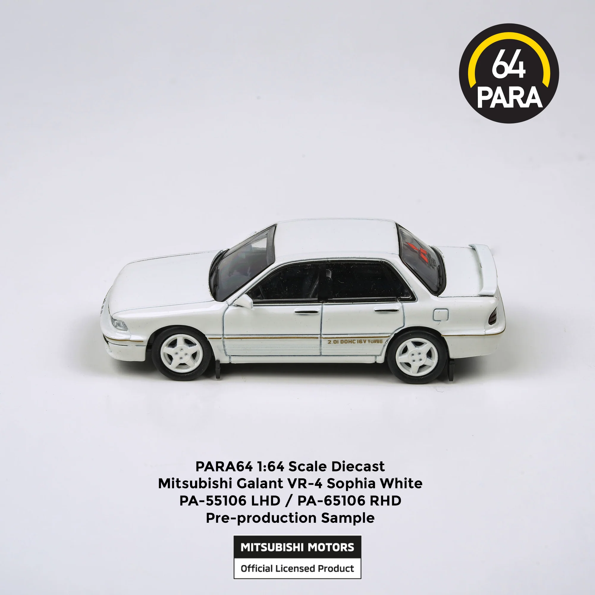 PARA64 1/64 Mitsubishi Galant VR-4 Sophia White RHD PA-65106 - Image 2