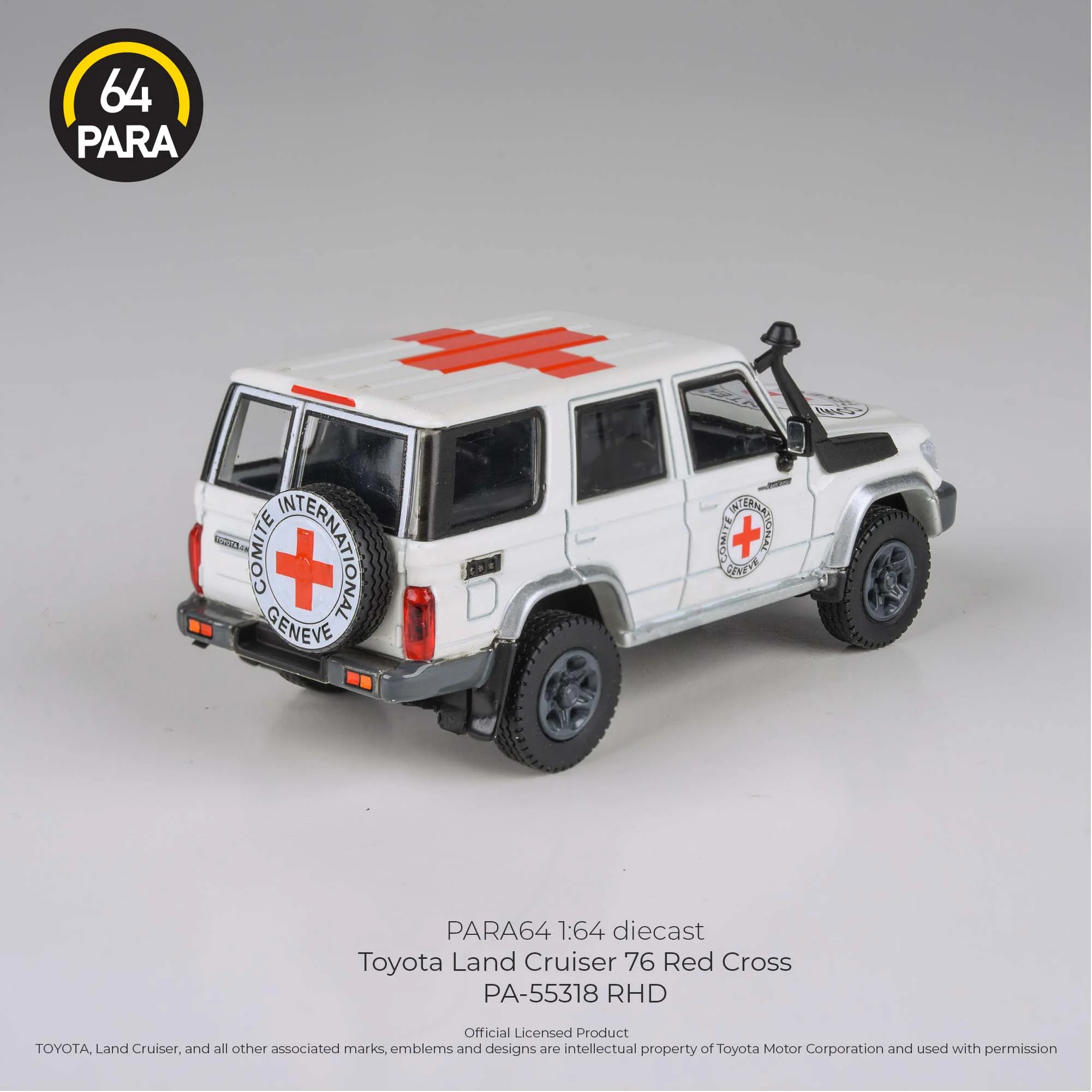 PARA64 1/64 Toyota Land Cruiser LC76 International Red Cross LHD PA-55318 - Image 2