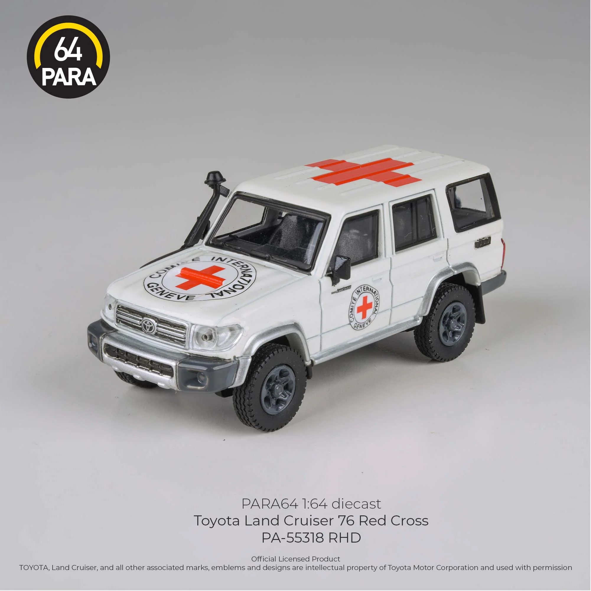 PARA64 1/64 Toyota Land Cruiser LC76 International Red Cross LHD PA-55318 - Image 3