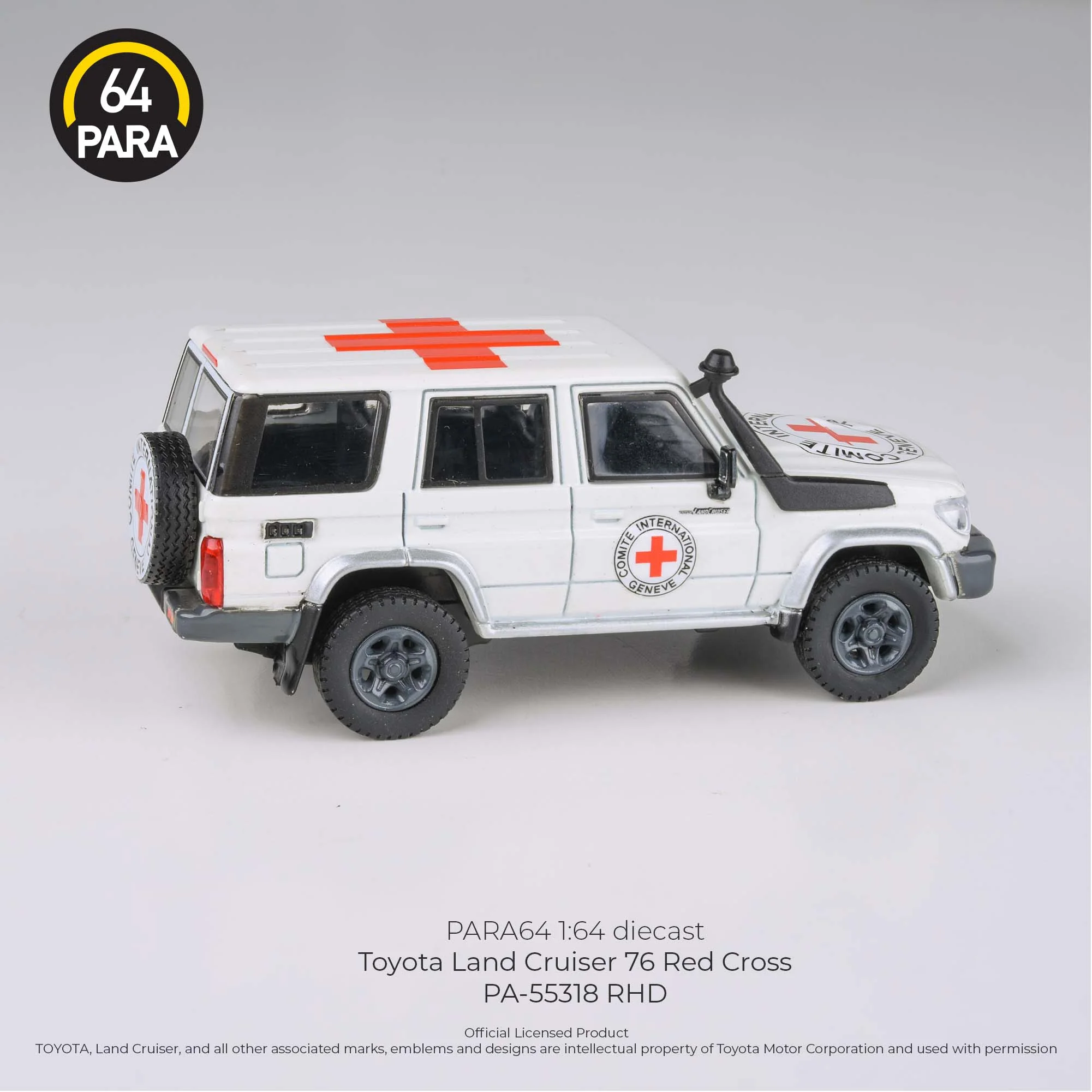 PARA64 1/64 Toyota Land Cruiser LC76 International Red Cross LHD PA-55318 - Image 4