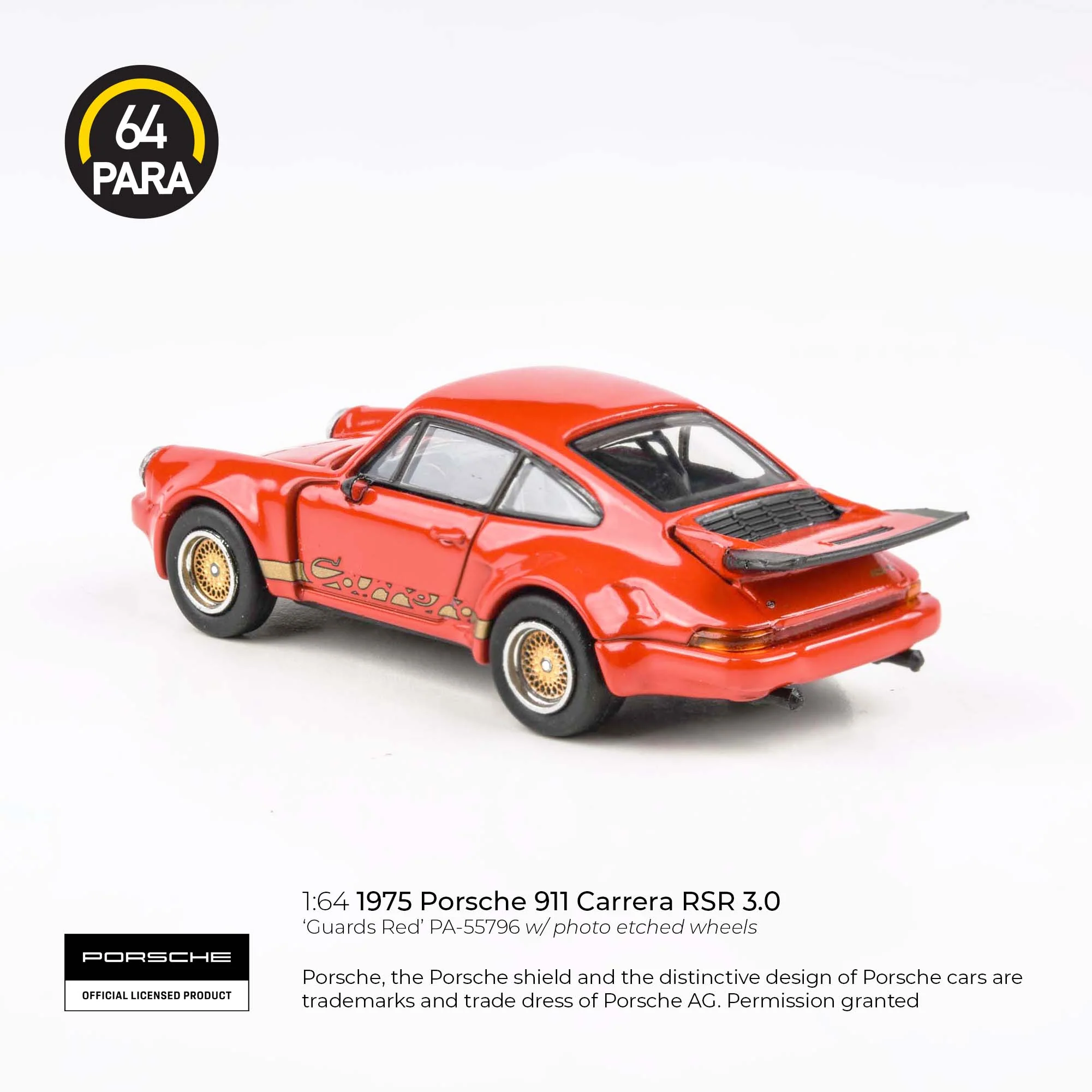 PARA64 1/64 Porsche 911 Carrera RSR 3.0 Guards Red w/ photo etch wheels LHD PA-55796 - Image 2