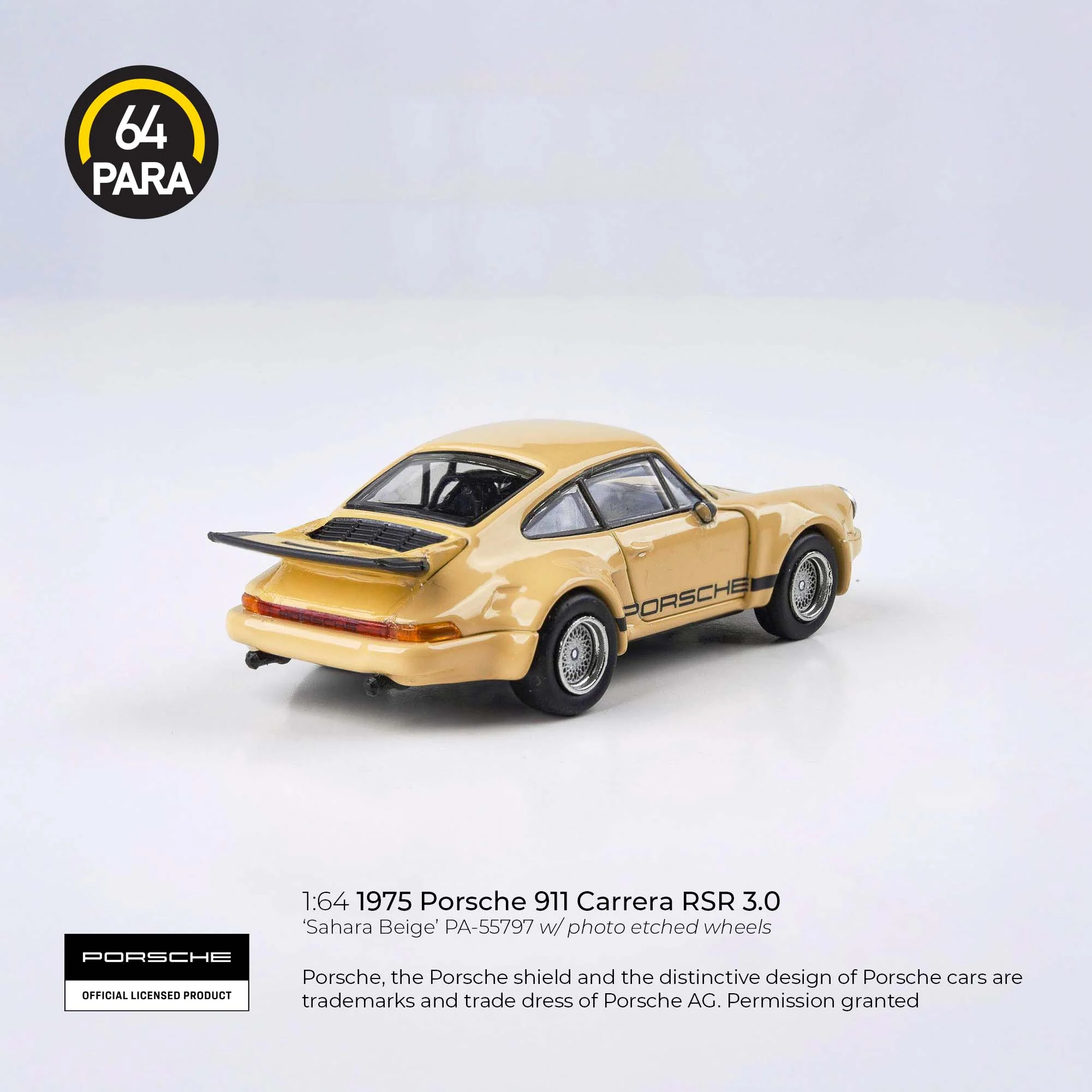 PARA64 1/64 Porsche 911 Carrera RSR 3.0 Sahara Beige w/ photo etch wheels LHD PA-55797 - Image 2