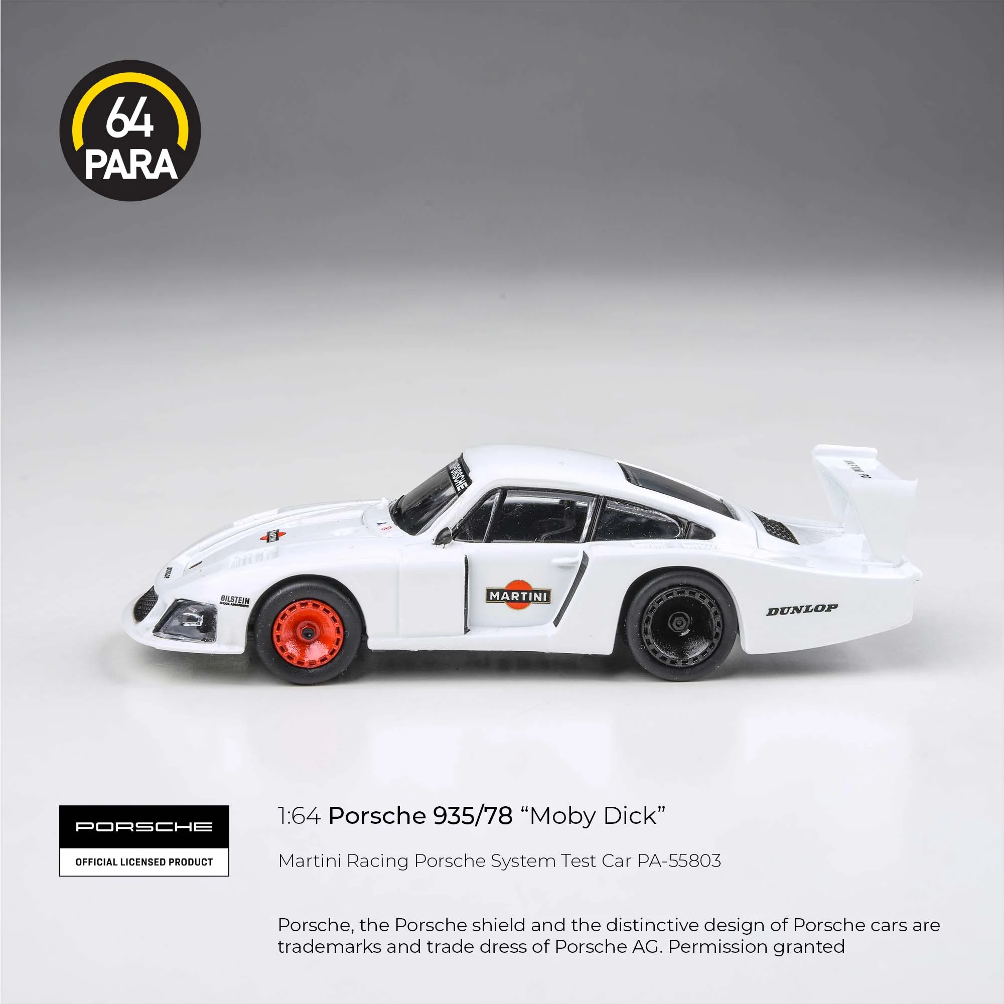 PARA64 1/64 Porsche 935/78 Martini Racing Porsche System Test Car PA-55803 - Image 2