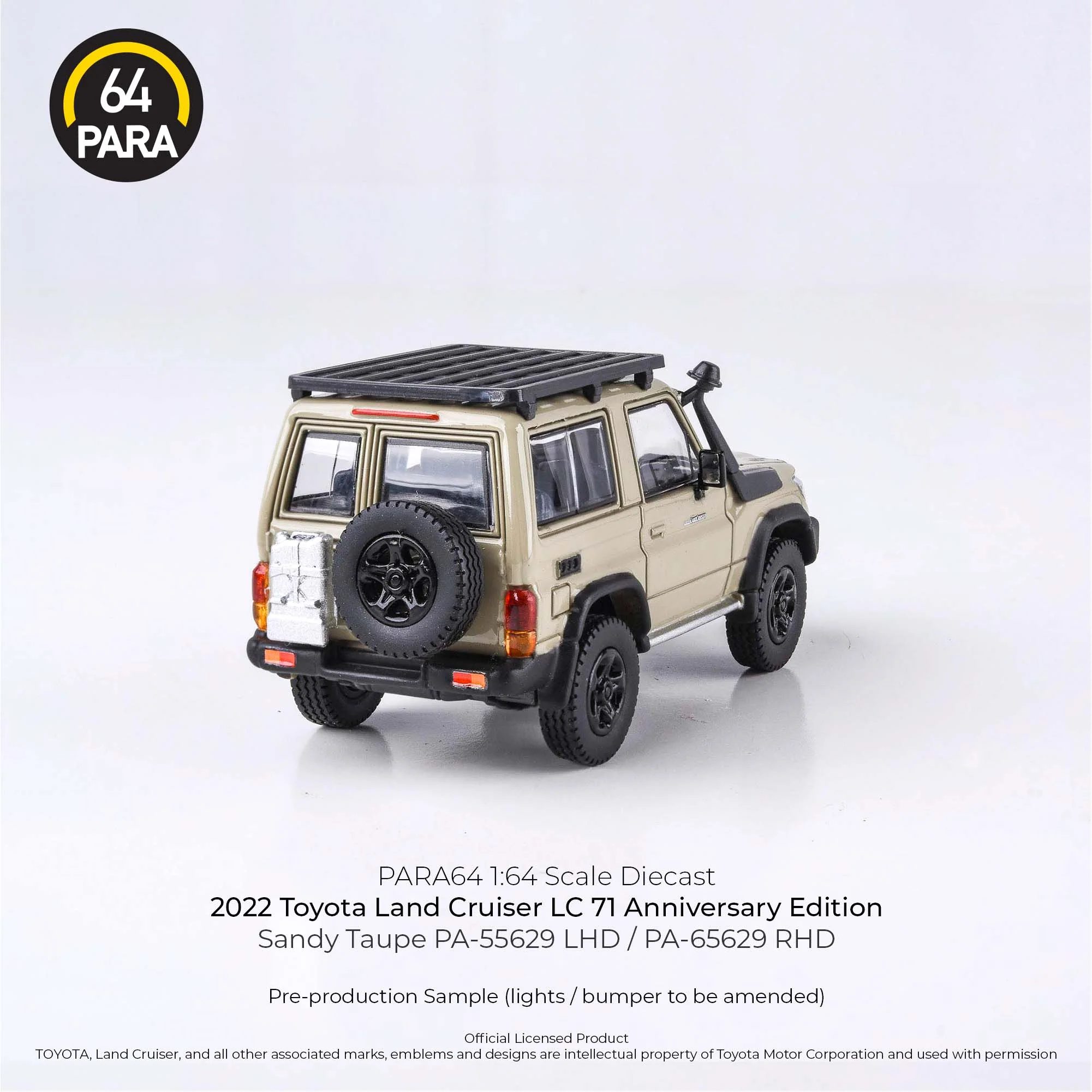 PARA64 1/64 Toyota Land Cruiser 71 Sandy Taupe Anniversary Edition LHD PA-55568 - Image 2