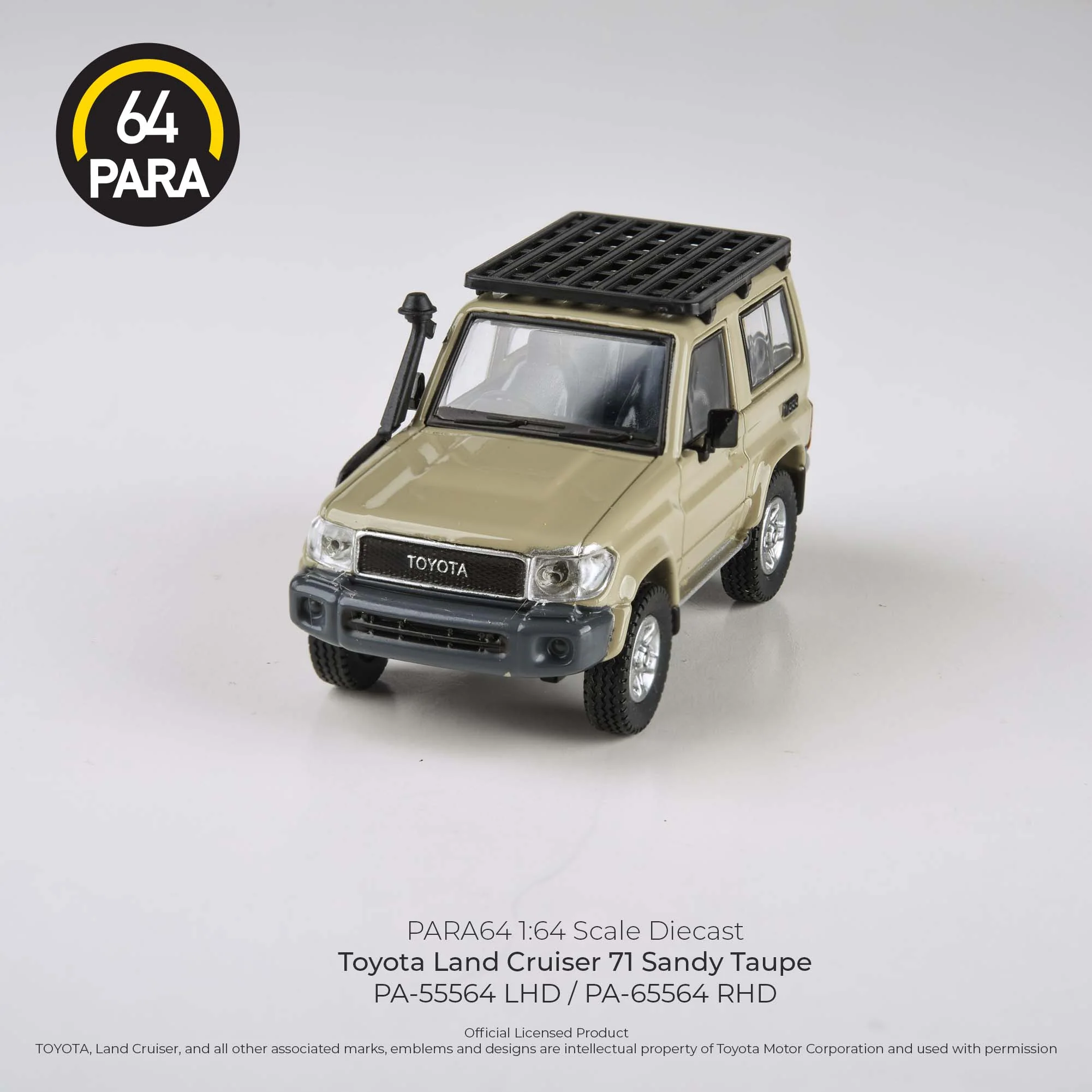 PARA64 1/64 Toyota Land Cruiser 71 Short Wheel Base Sandy Taupe LHD PA-55564 - Image 2