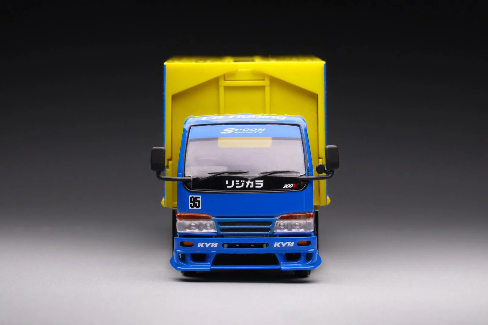Peako Model & YES 1/64 Semi Wide Wing Custom Truck (Yellow/Blue) 63514 - Image 3