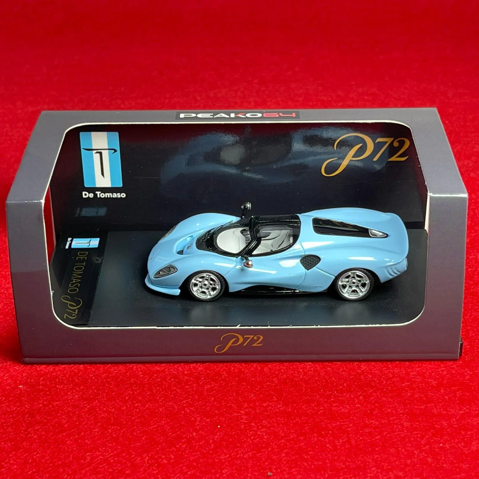 PEAKO64 1/64 De Tomaso P72 De Tomaso Blue 63801 - Image 3